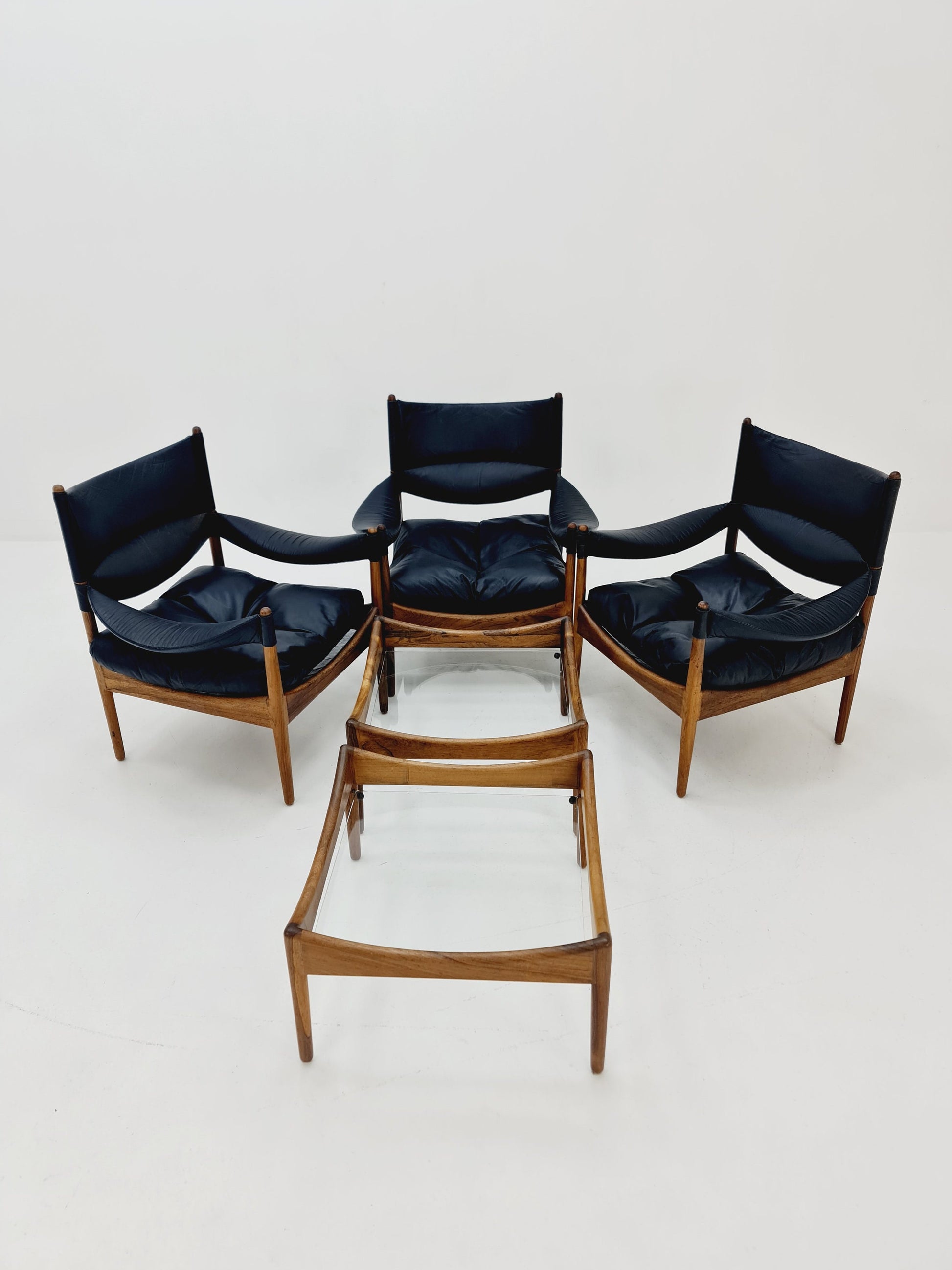 1 of 5 Mid-Century Danish rosewood arm Chair, table by Kristian Vedel “Modus” for Willadsen Møbelfabrik, 1960s