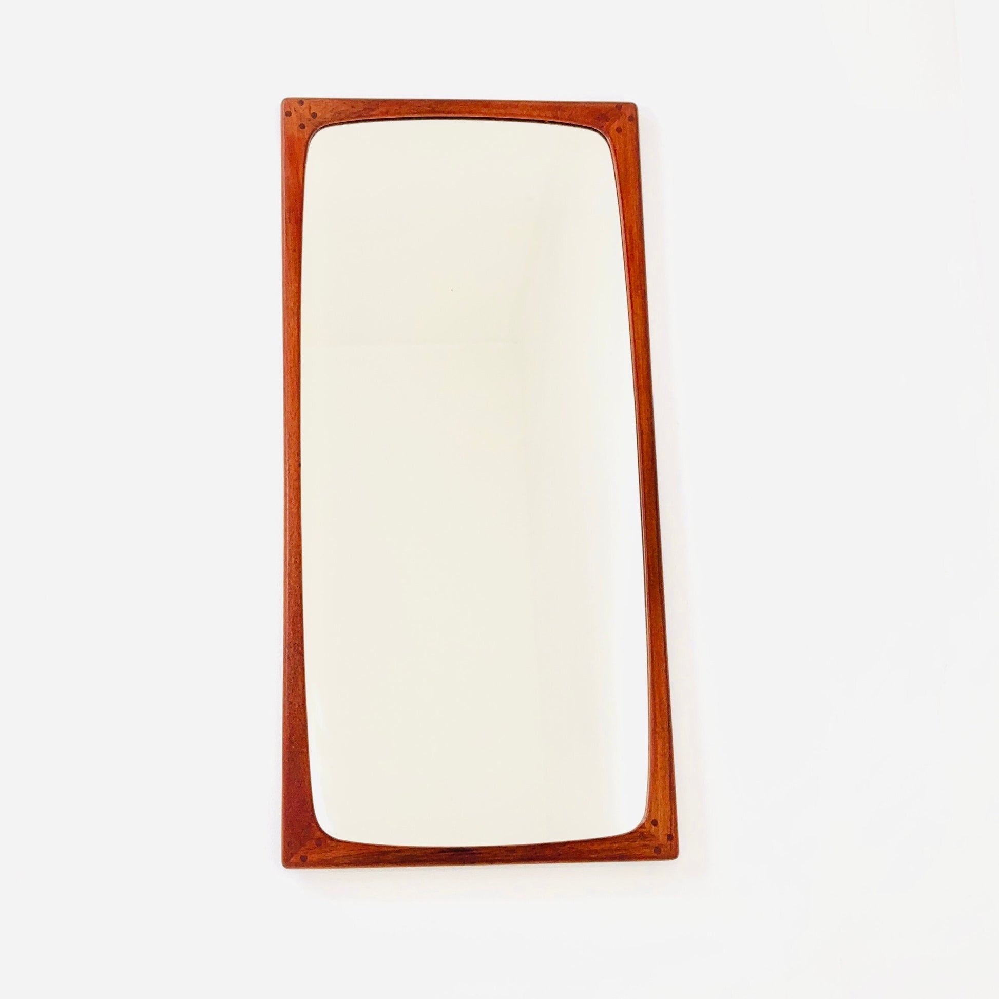 Teak Danish mid-century Modern wall-mounted mirror, 1960s