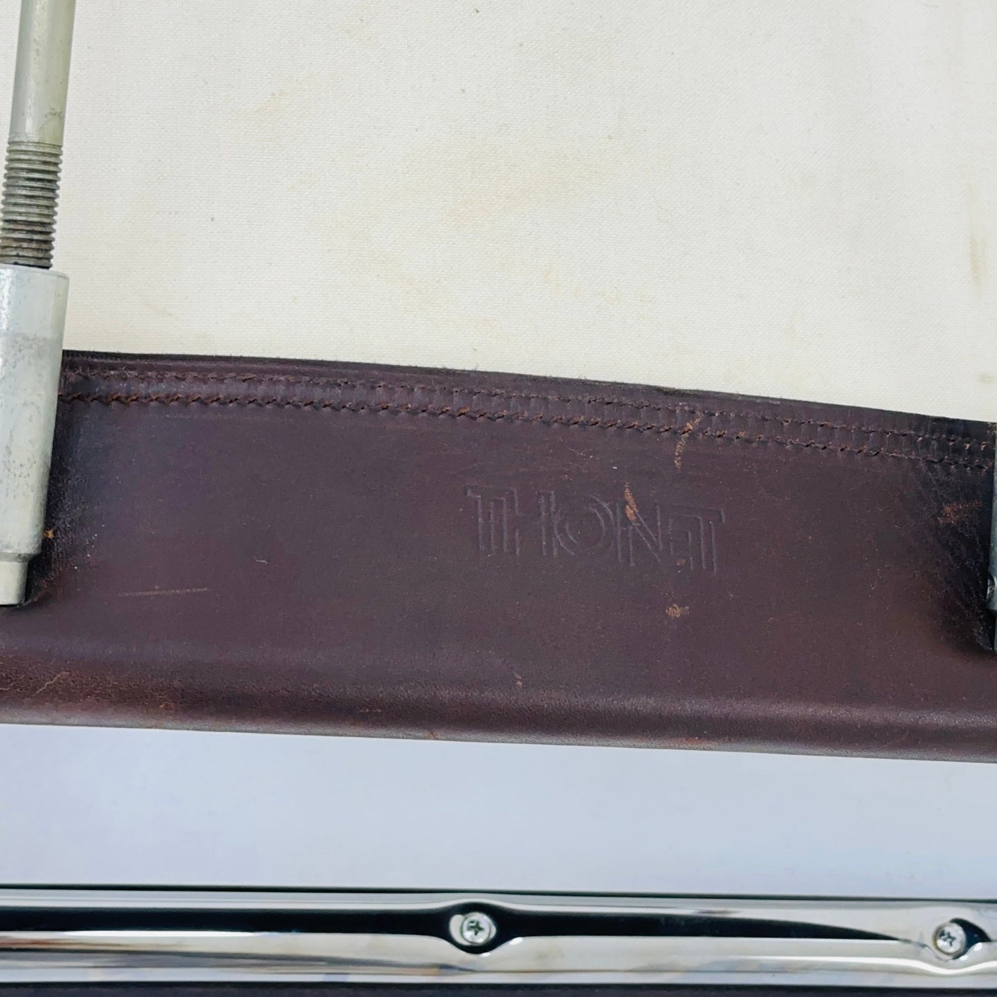 Set of 2 Bauhaus brown leather iconic armchairs by mart Stam for Thonet 1980s