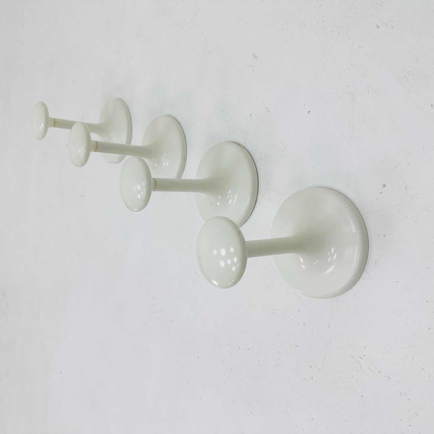 Set of 4 space age coat hooks from Schönbuch, Germany 1970