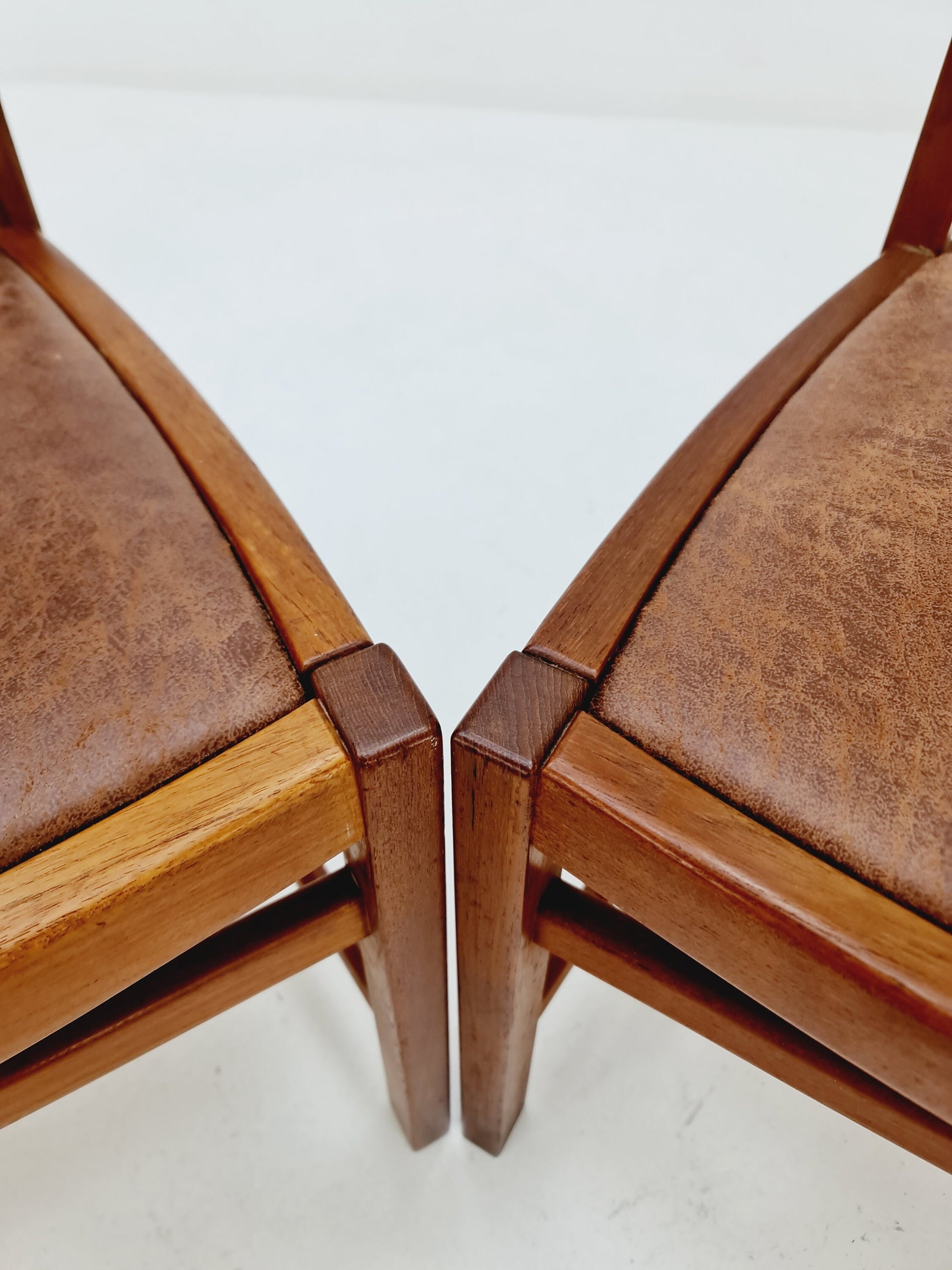 Vintage Danish teak dining charis 1960s, set of 2