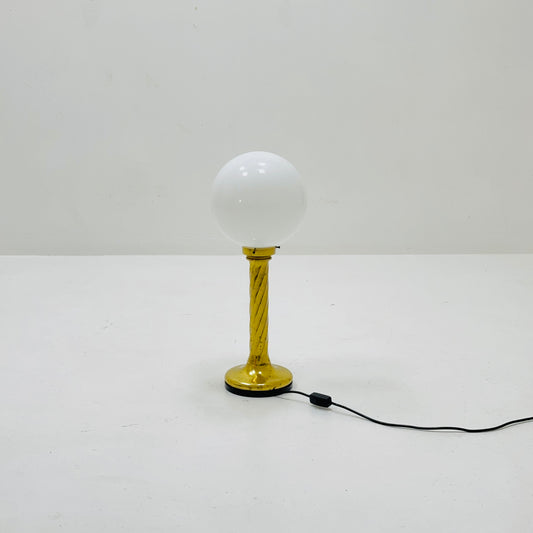 1 of 2 Mid century aise table ball lamp in Hollywood Regency Germany 80s