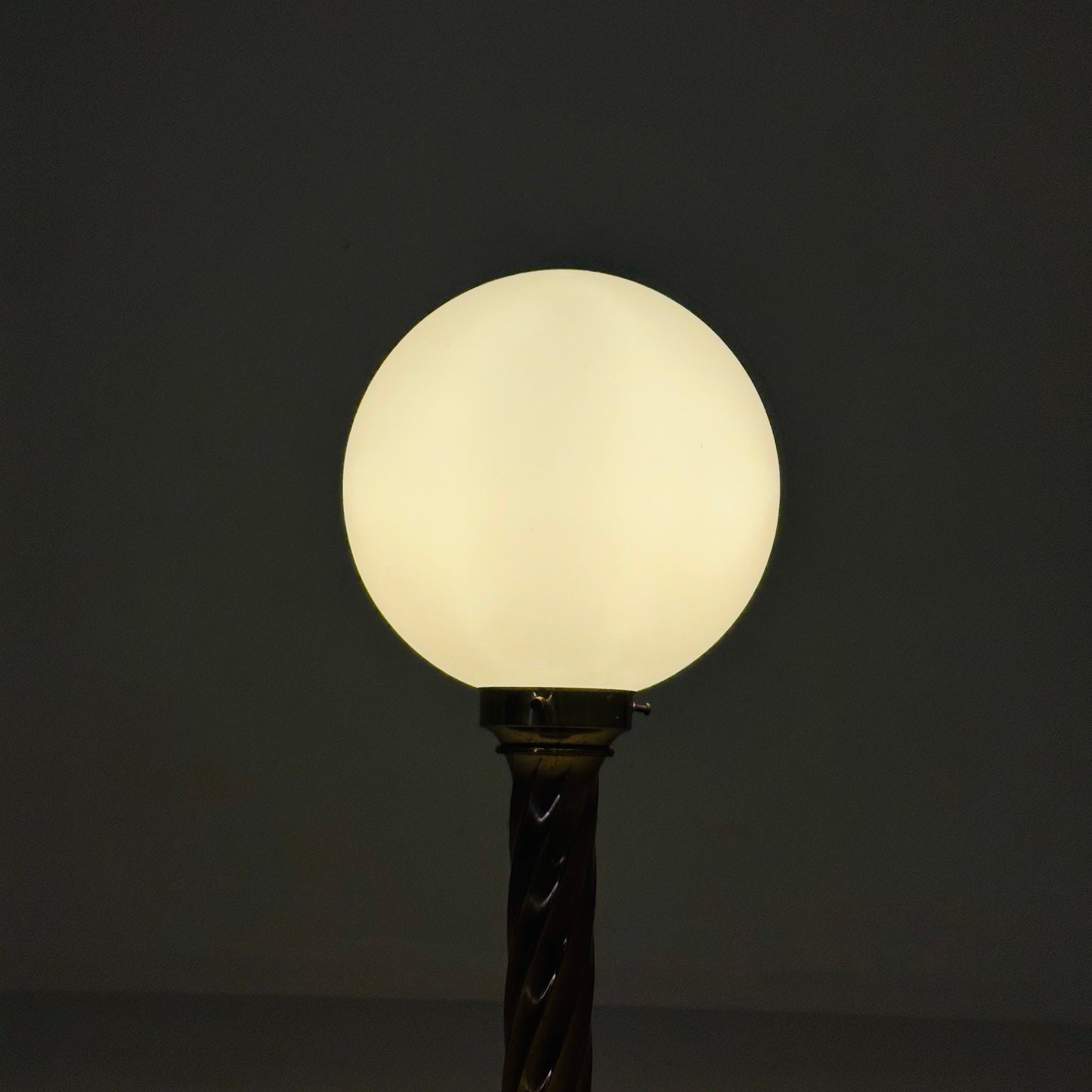 1 of 2 Mid century aise table ball lamp in Hollywood Regency Germany 80s