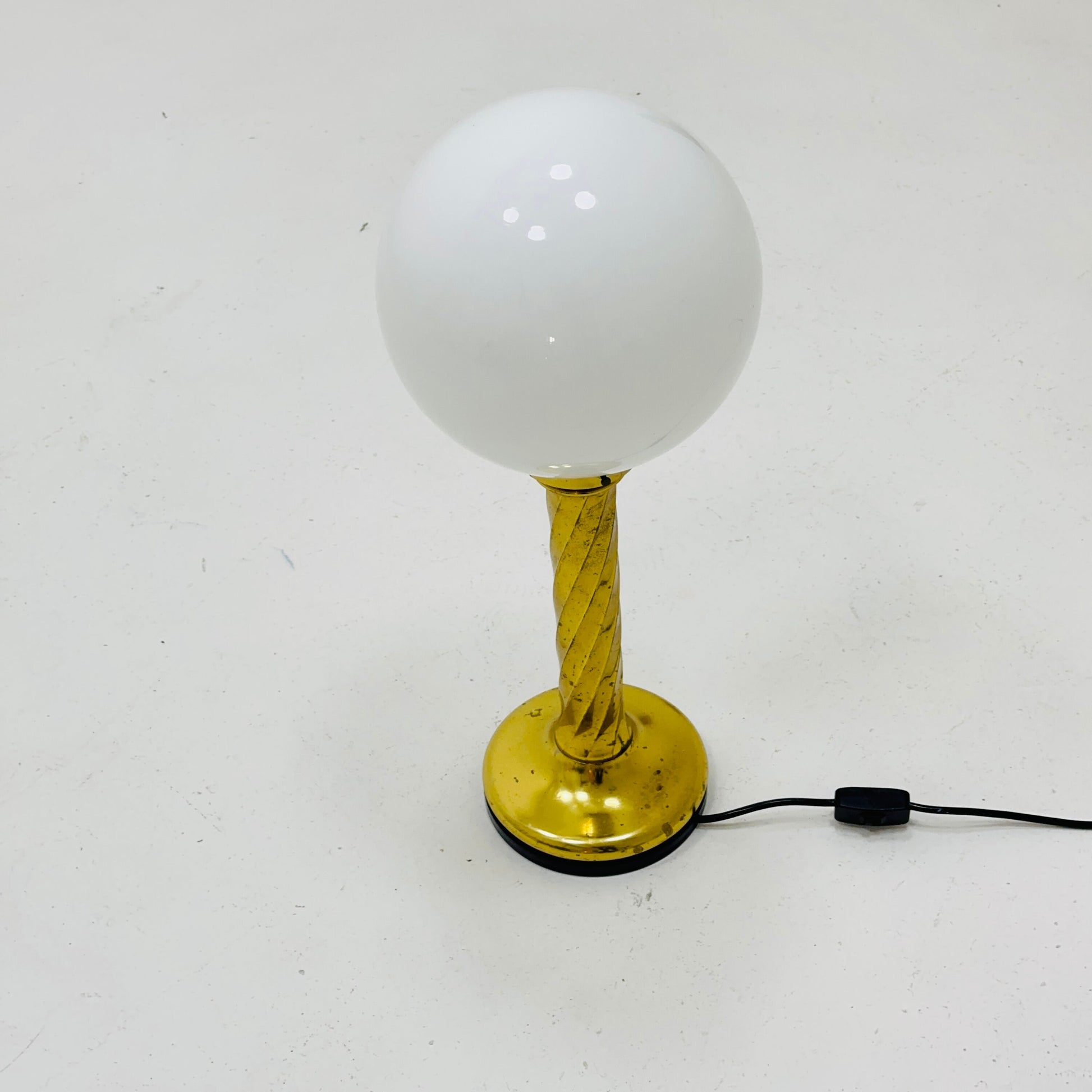 1 of 2 Mid century aise table ball lamp in Hollywood Regency Germany 80s