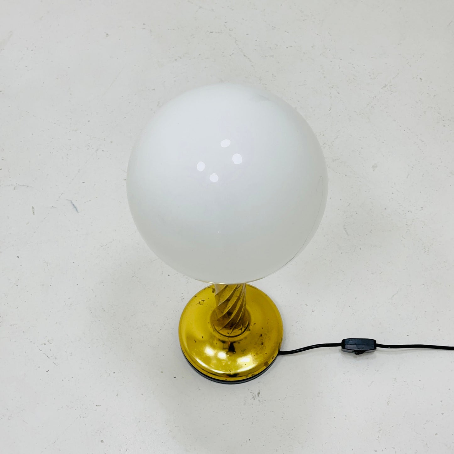 1 of 2 Mid century aise table ball lamp in Hollywood Regency Germany 80s