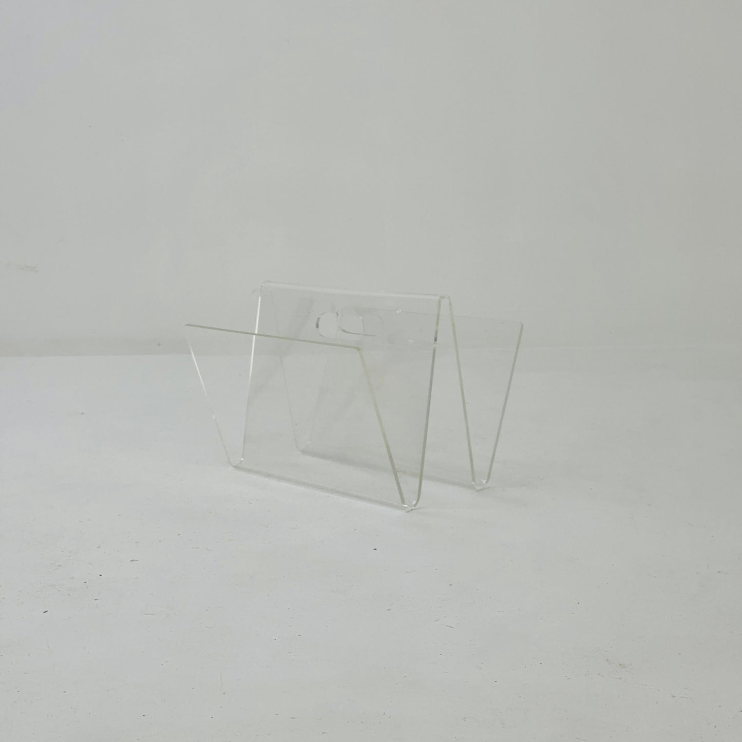 Space Age Red Plexiglass Vintage Magazine Rack, 1970s