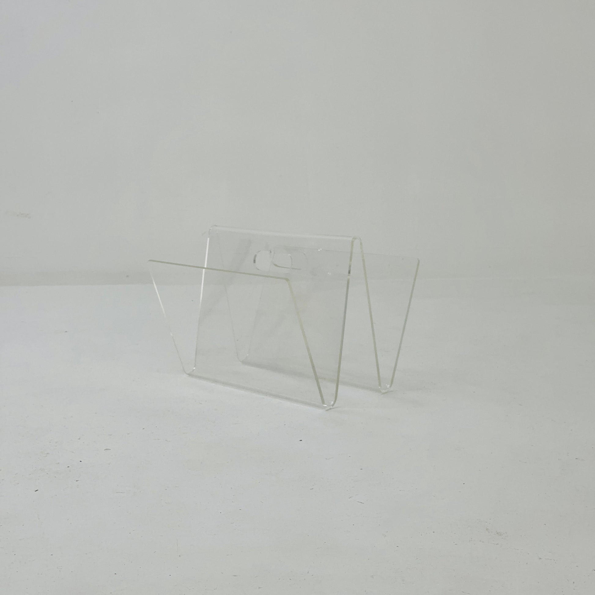 Space Age Red Plexiglass Vintage Magazine Rack, 1970s