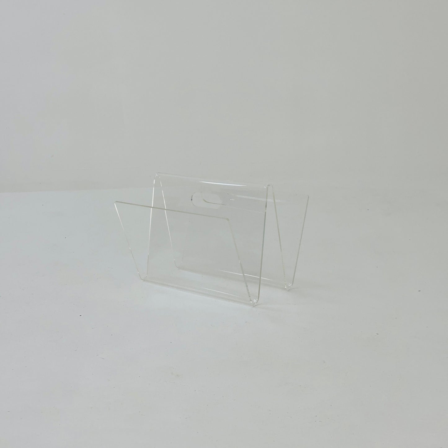 Space Age Red Plexiglass Vintage Magazine Rack, 1970s