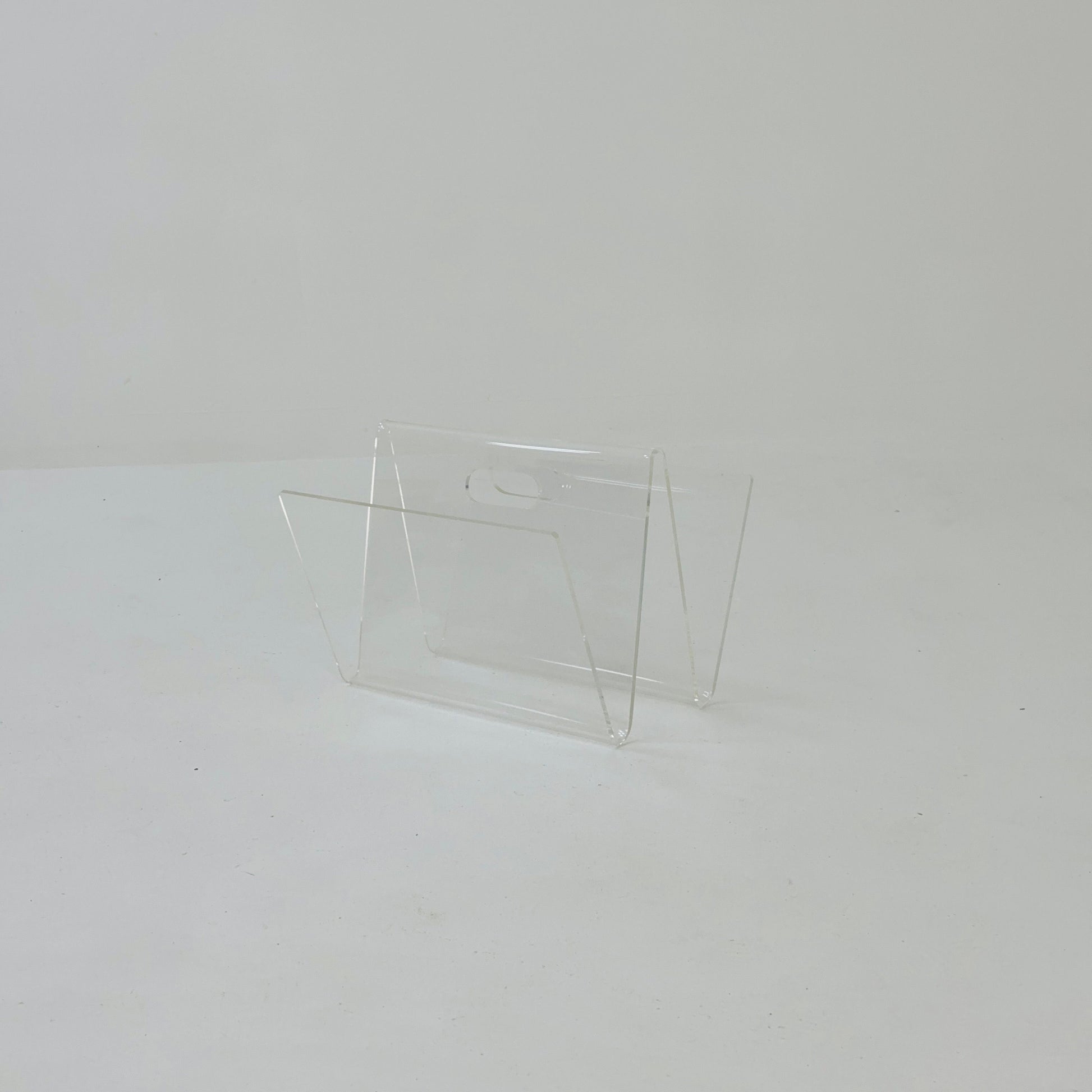 Space Age Red Plexiglass Vintage Magazine Rack, 1970s