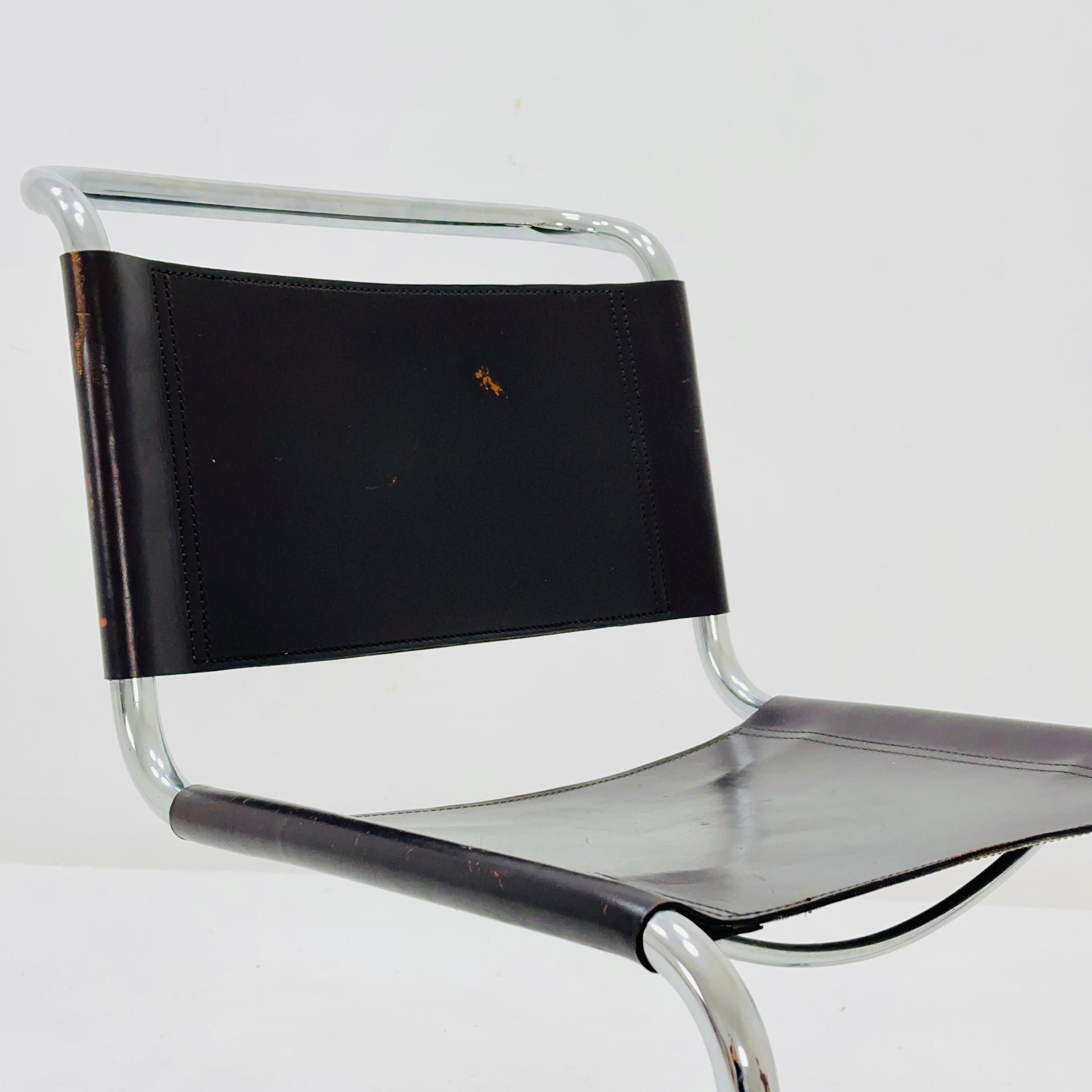 Mid-Century Vintage S33 brown chair from Mart Stam by Fasem Italy 1980er