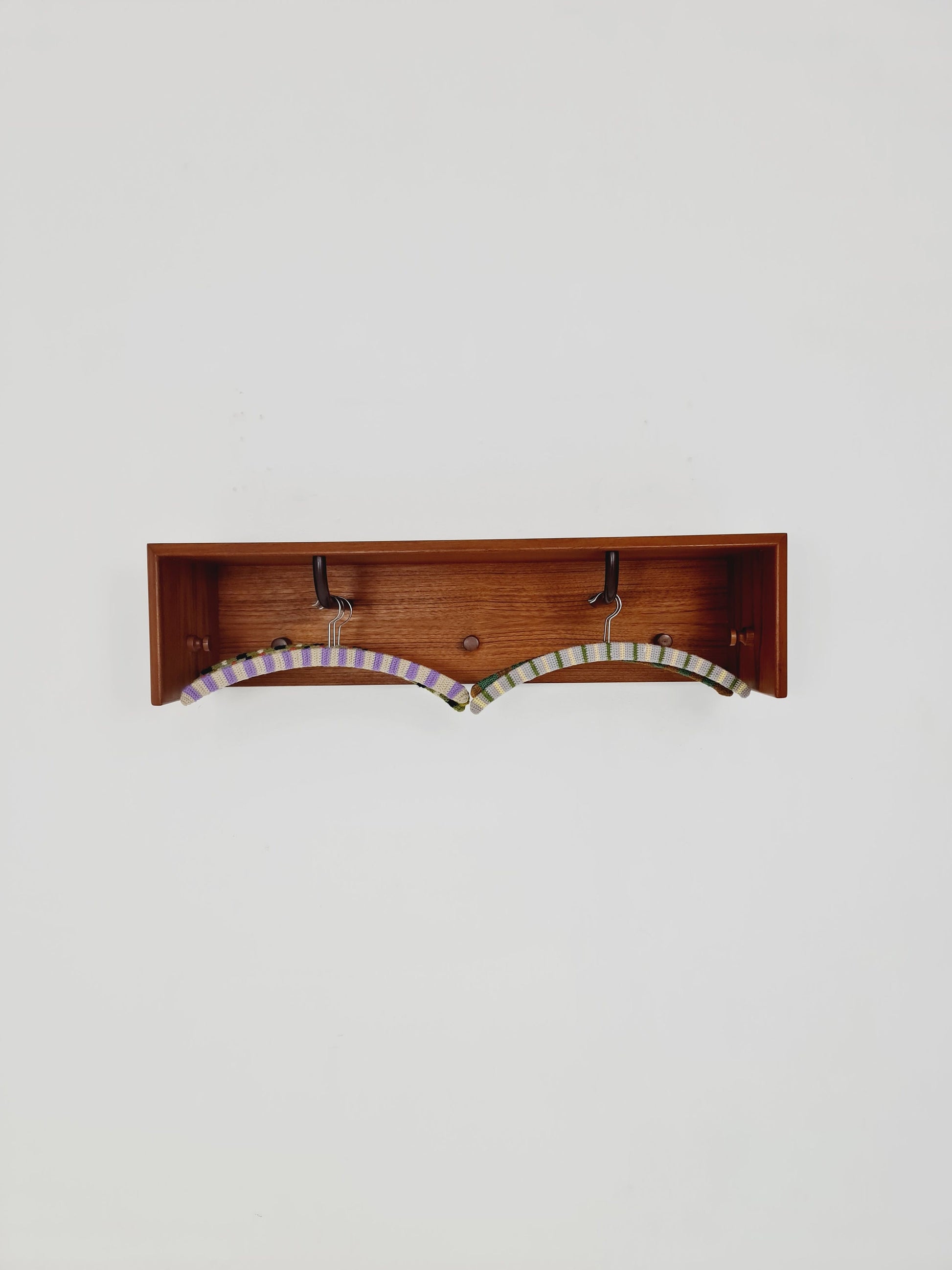 Mid century Danish Wardarobe By Vildbjerg Møbelfabrik, teak wall coat rack 1960s