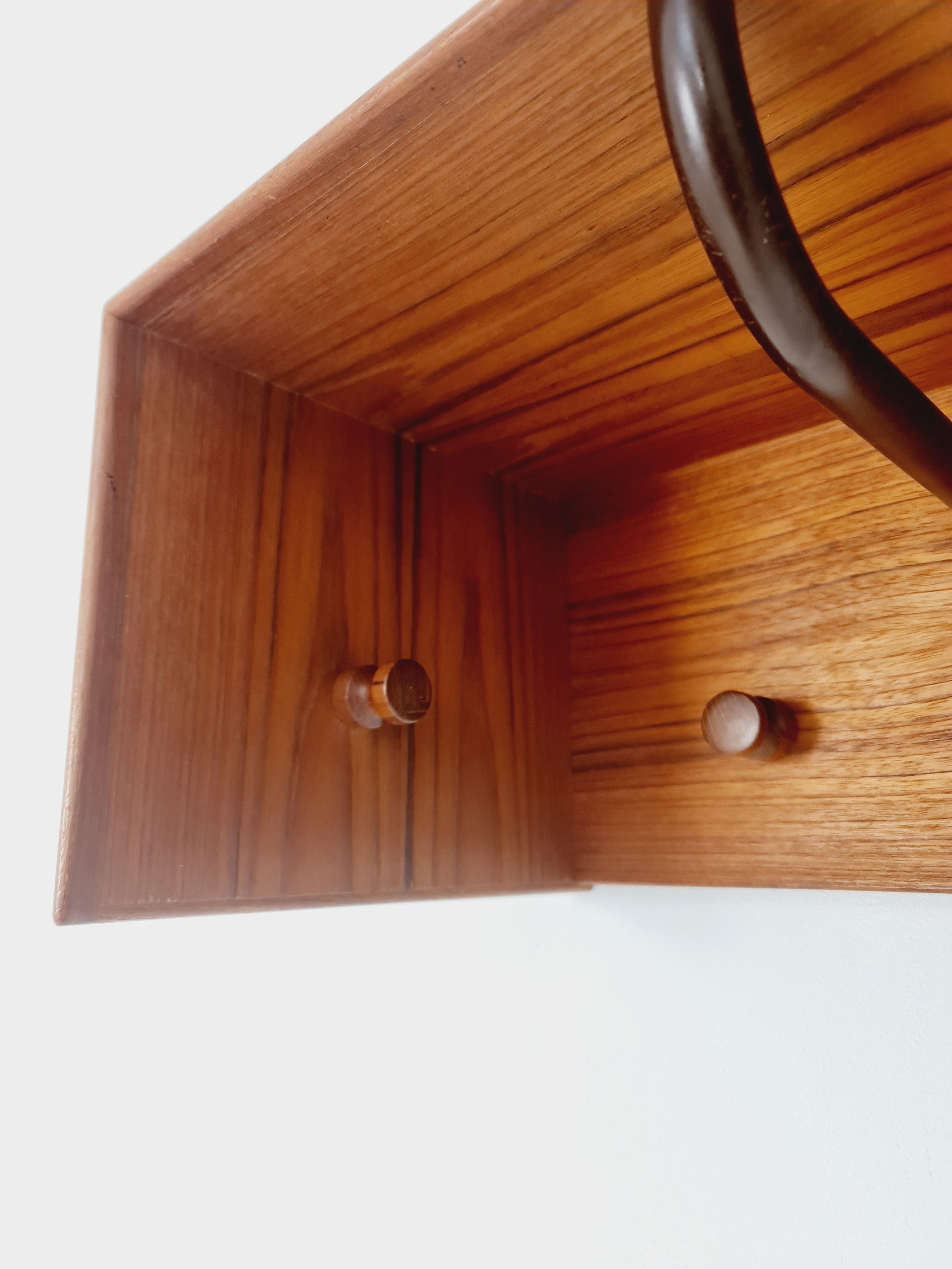 Mid century Danish Wardarobe By Vildbjerg Møbelfabrik, teak wall coat rack 1960s