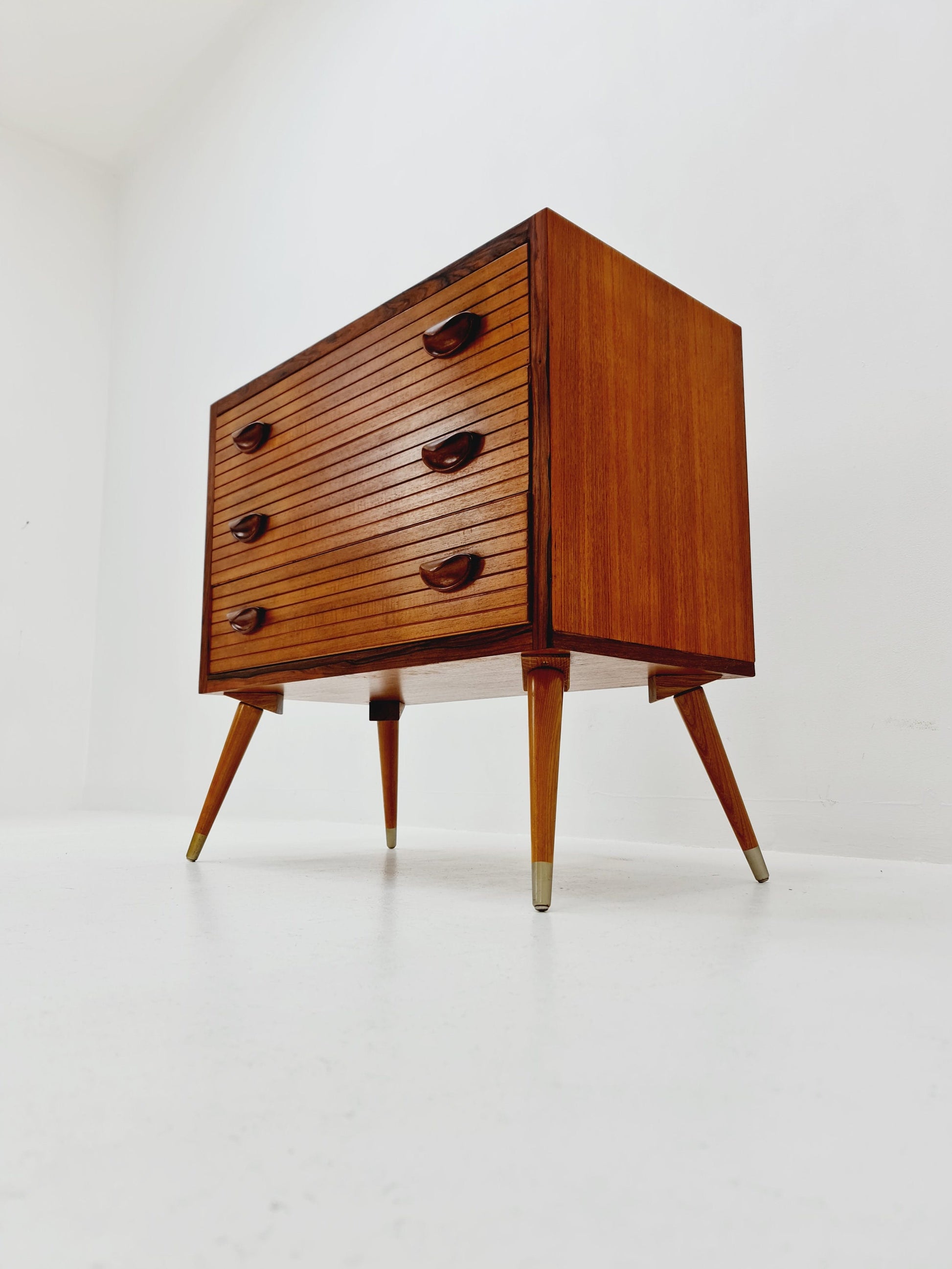 Rare Mid century Modern German teak & Palisander chest of drawers by Ernst Dieter Hilker, 1960s