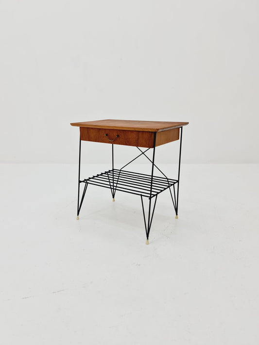 Midcentury swedish teak Vintage Side table/ Bedside table, 1960s
