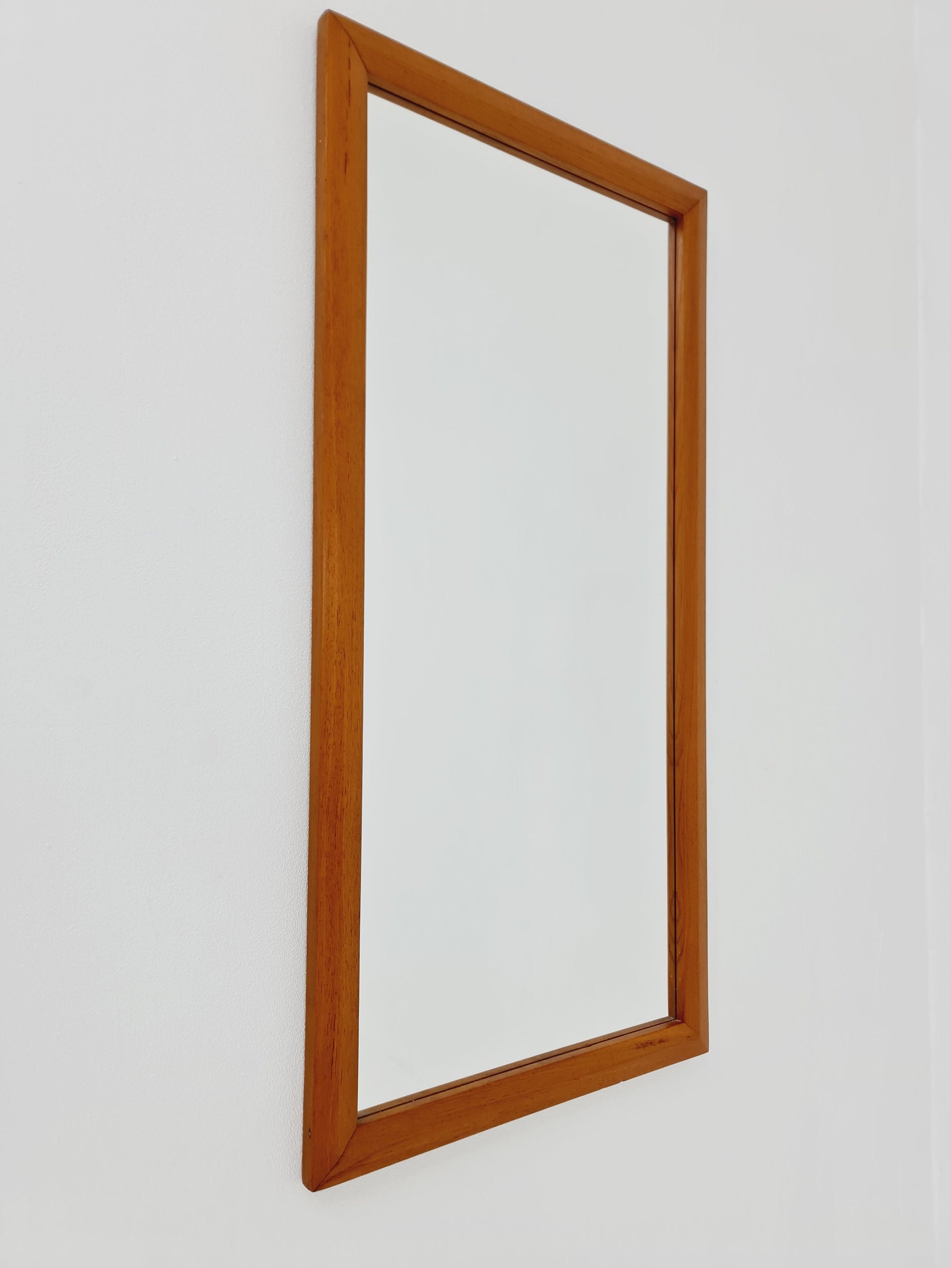 Teak Swidish mid-century Modern wall-mounted mirror By AB Nybrofabriken, 1960s
