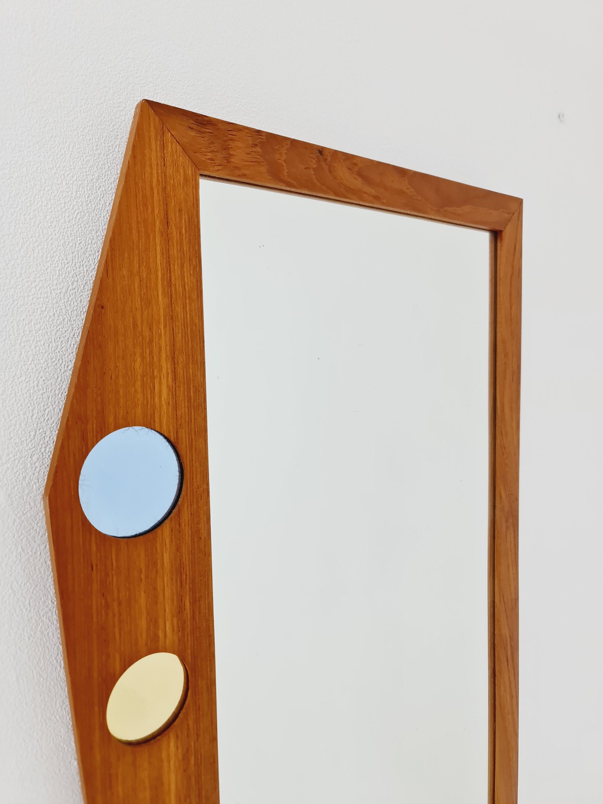 Teak Swedish mid-century Modern wall-mounted mirror By Dala Speglar, Sweden, 1960s