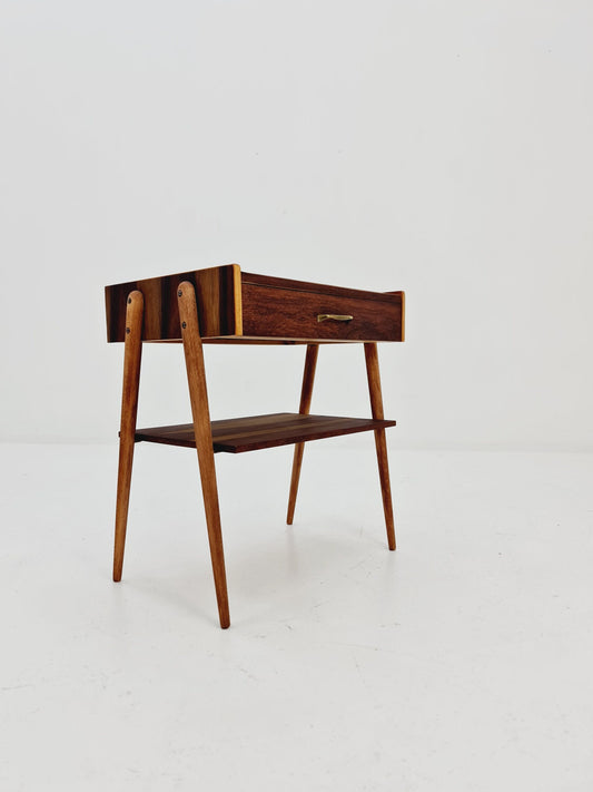 Midcentury Danish Rosewood & teak vintage Side table/ Bedside table/ Night stand, 1960s