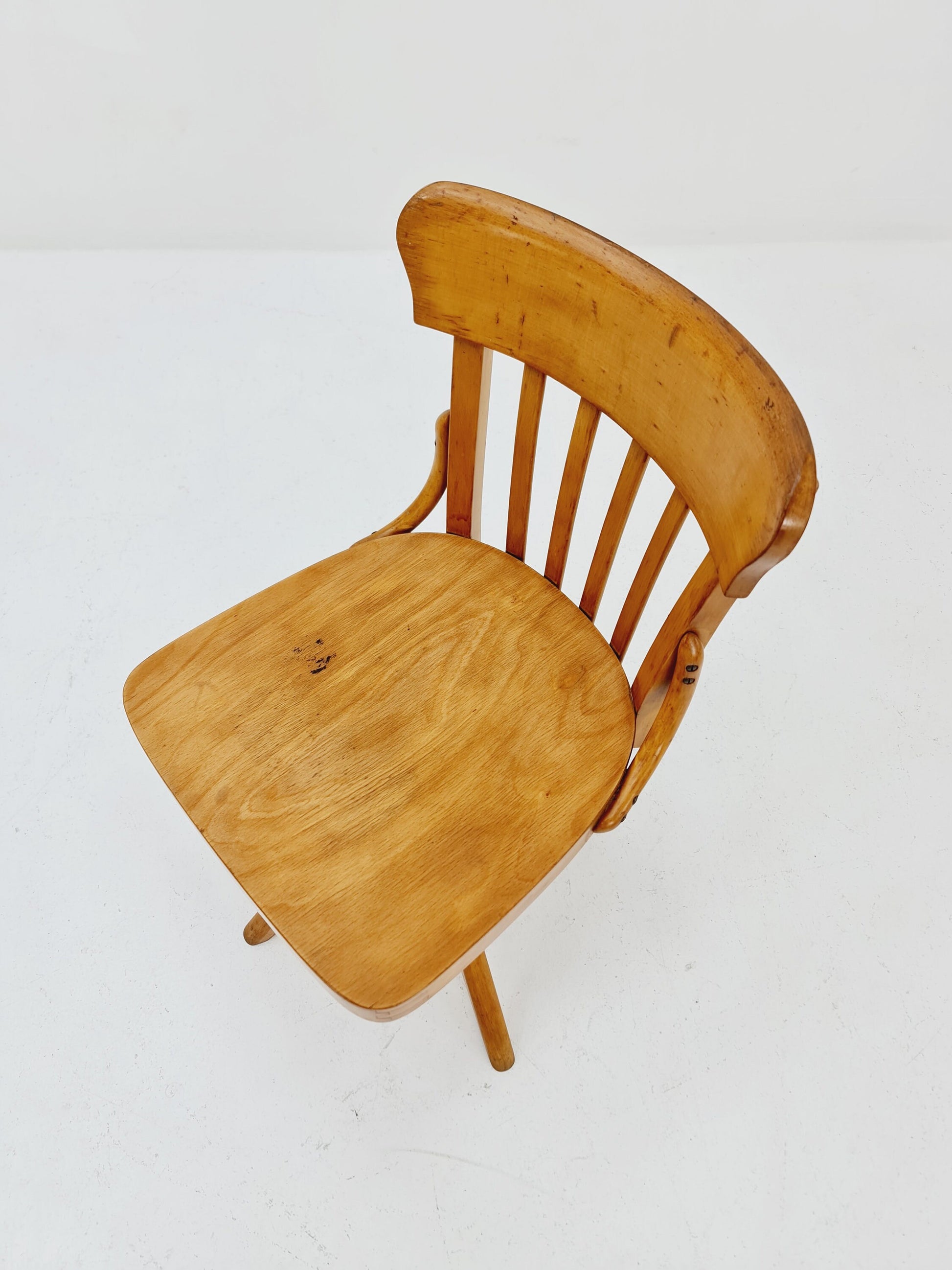 Bauhaus swivel office chair in solid wood By Puffdreh Kontorchair 1930s