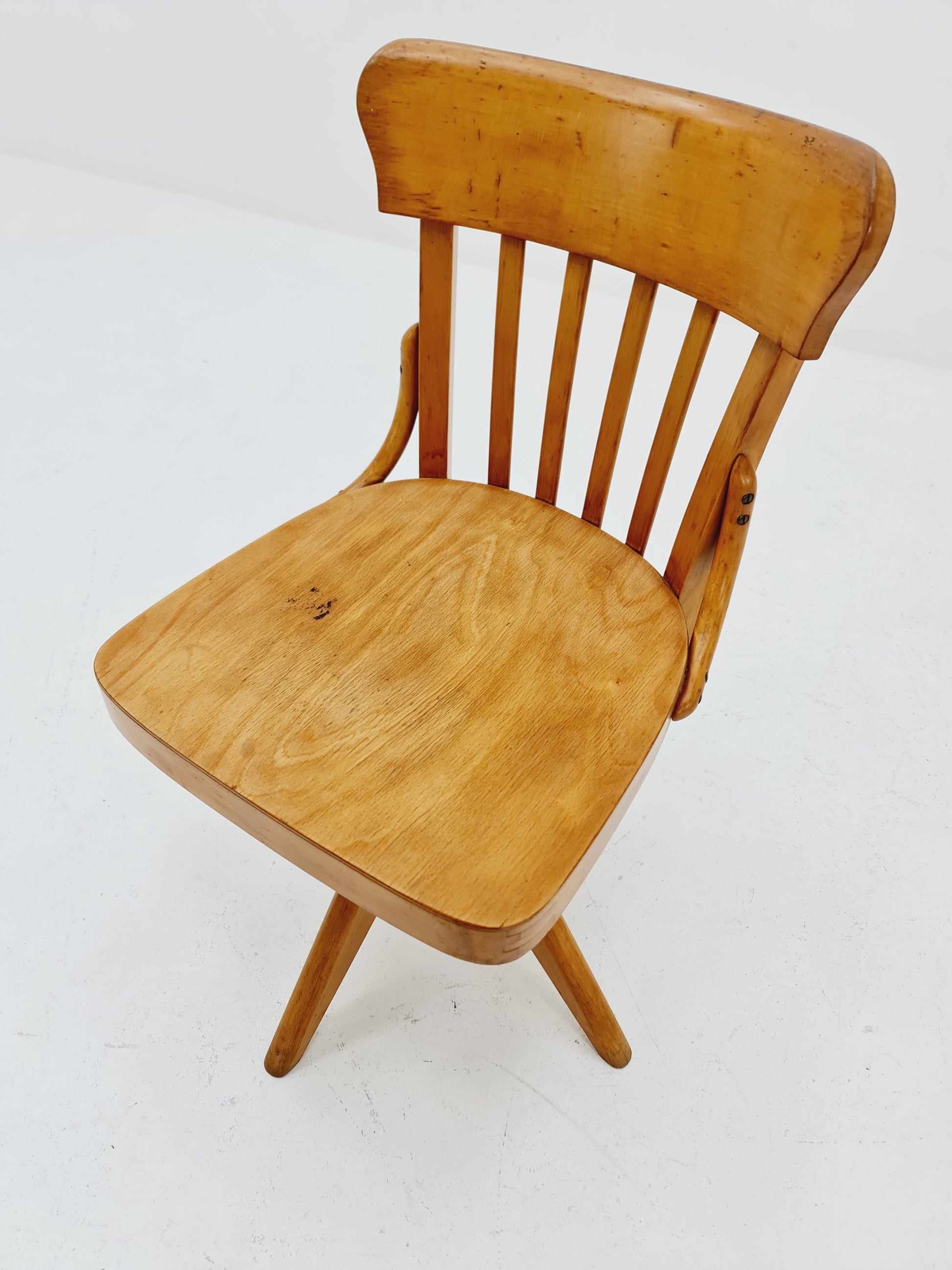 Bauhaus swivel office chair in solid wood By Puffdreh Kontorchair 1930s