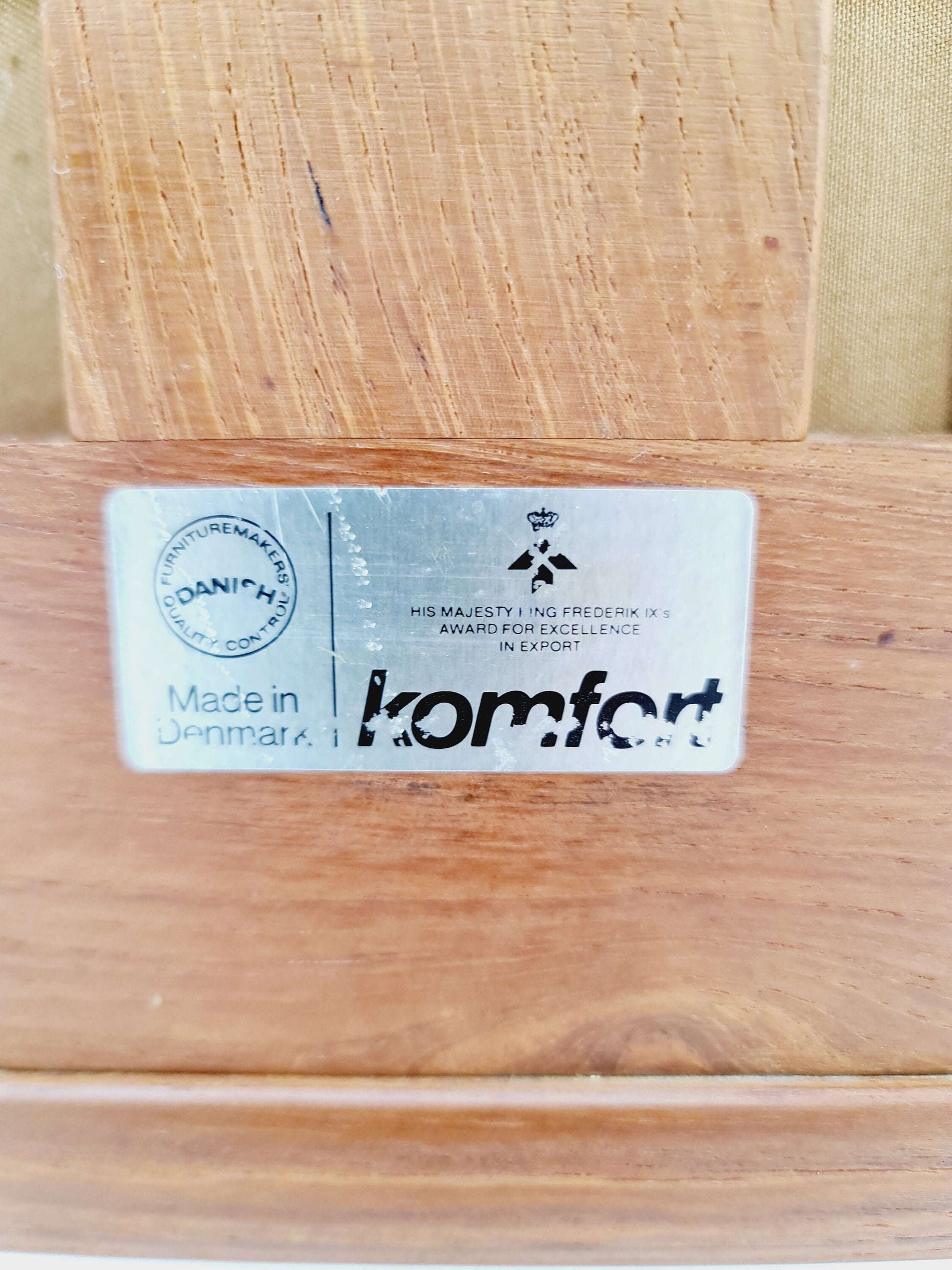 Mid century easy lounge couch by Sven Ellekaer for komfort teak, 1960s