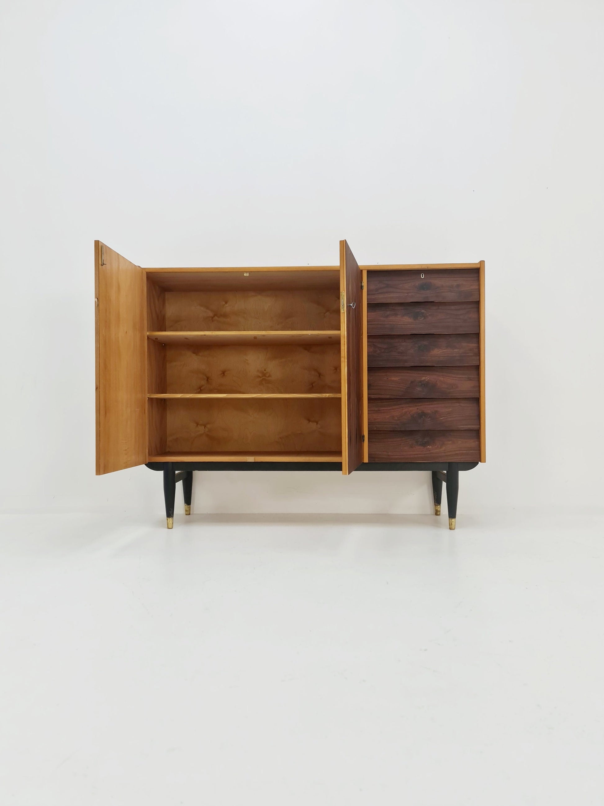 Mid Century Modern Danish highboard rosewood & teak by Sven Andersen, 1960s