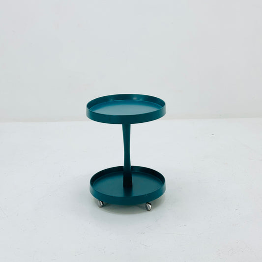 Space age trolley or bar cart , in Amalfi Blue Color 1970s