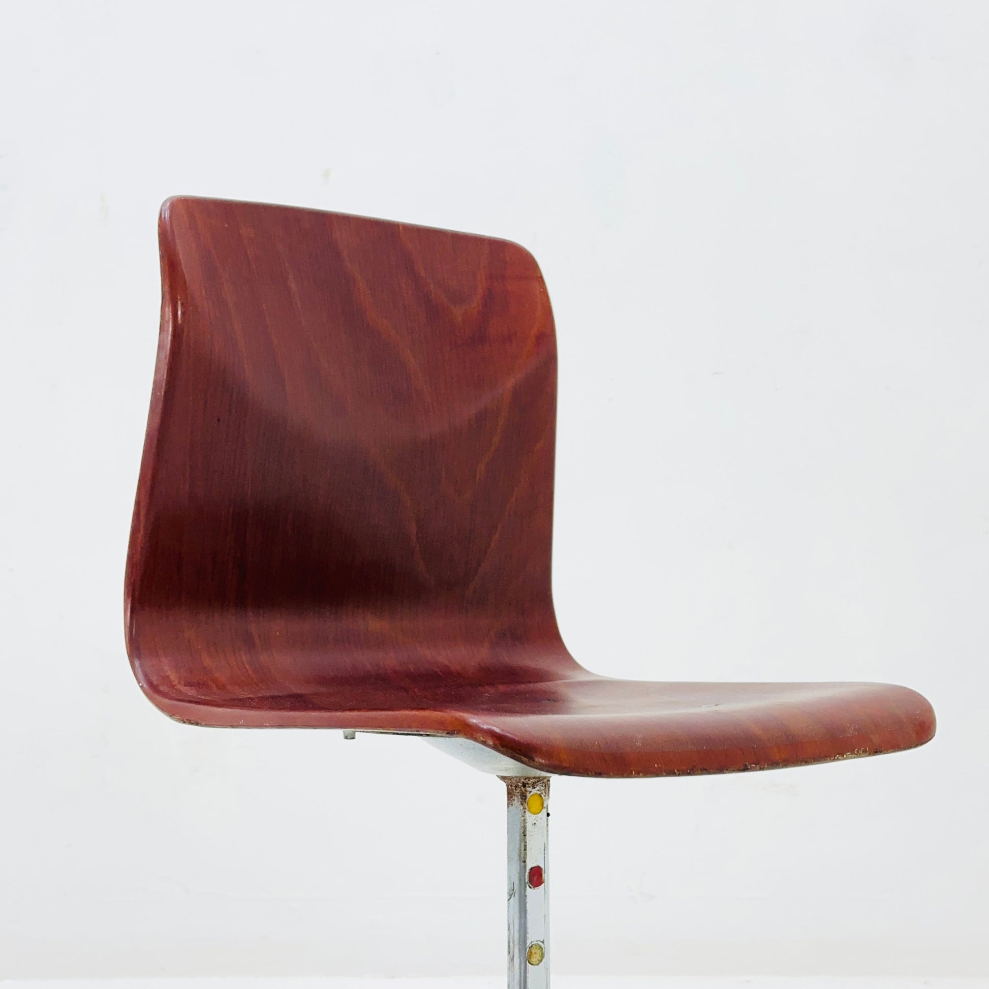 Mid century Pagholz Industrial Plywood Swivel children’s Chair 1960s