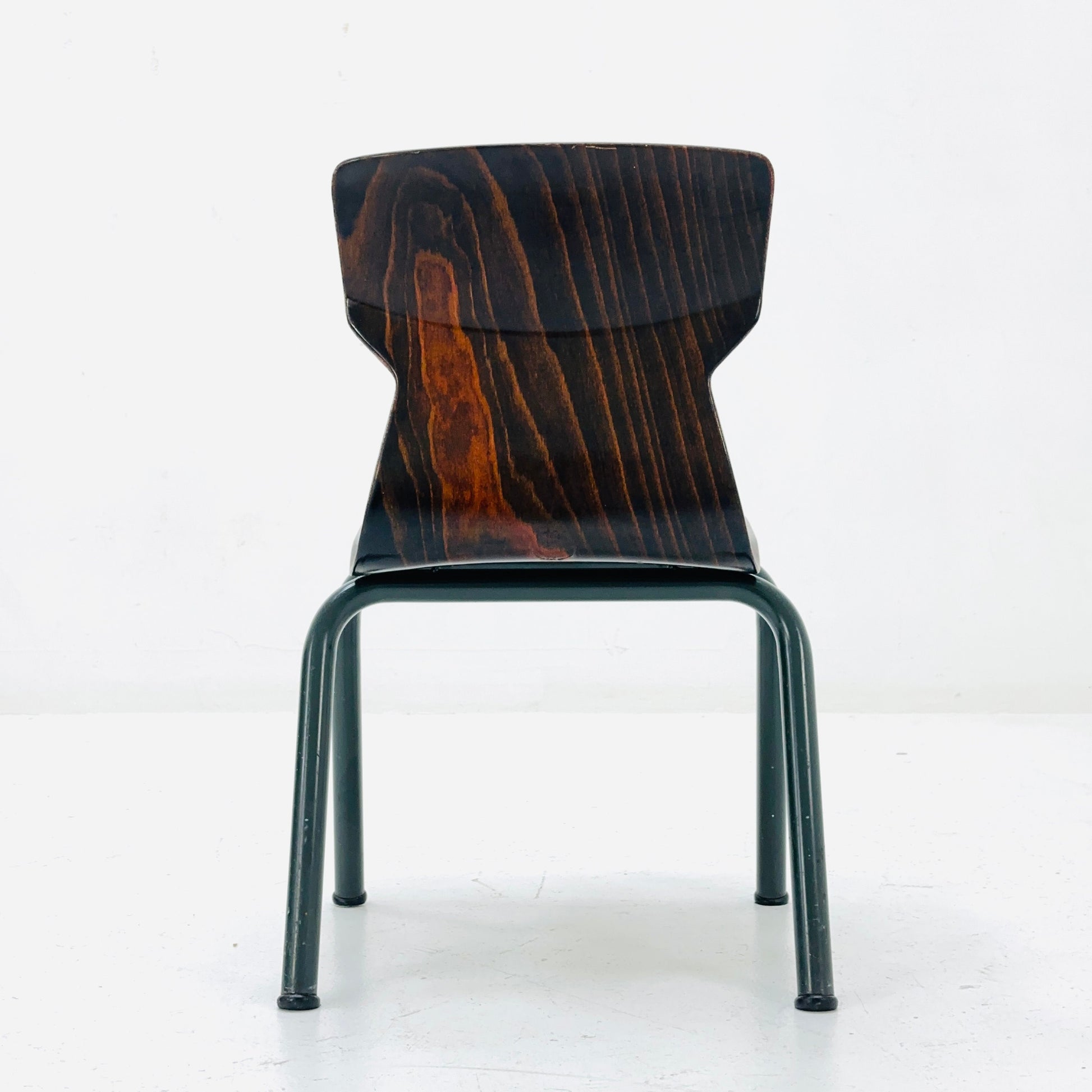 Industrial children’s school chair model 6407 in plywood -metal by Galvanitas & Eromes 1960s
