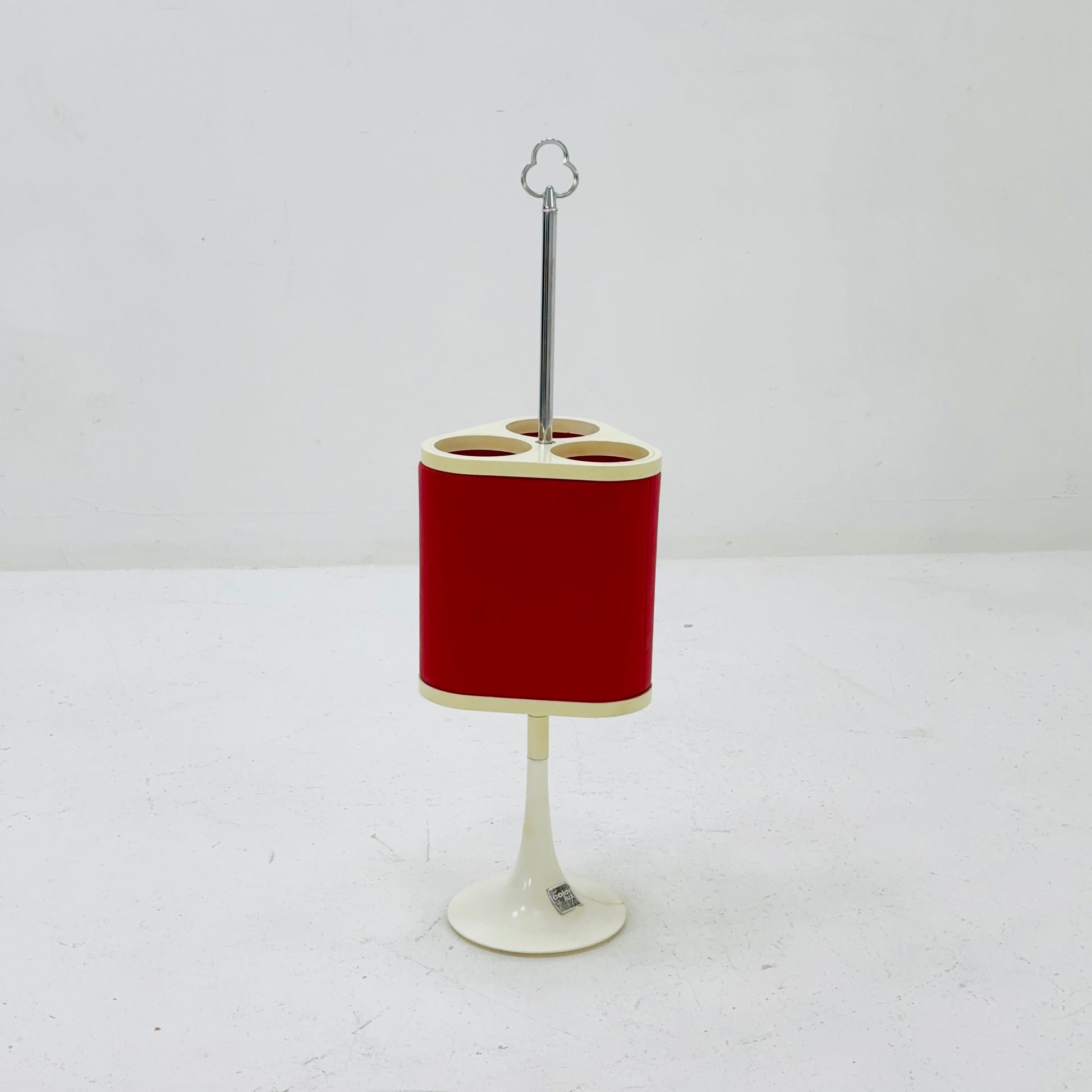 Space age red white bottle /drink holder 1970s