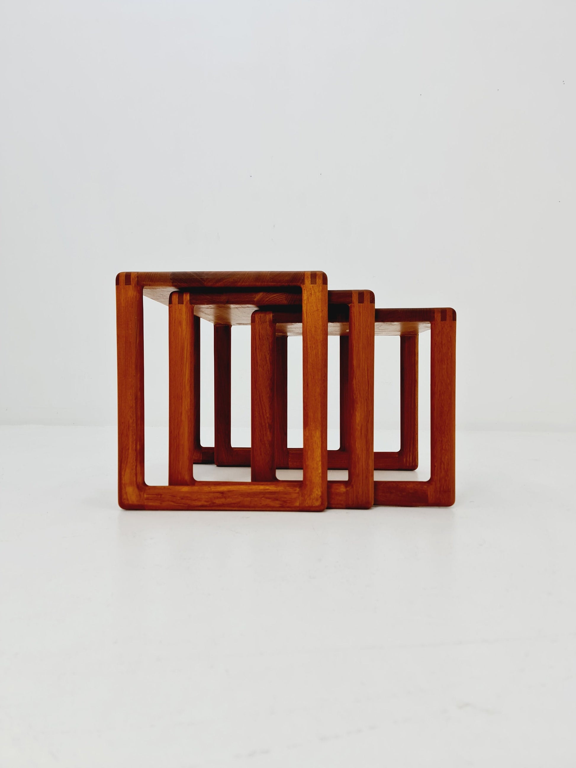 Midcentury danish Solid teak nesting tables/ side tables by Salin Möbler, 1960s