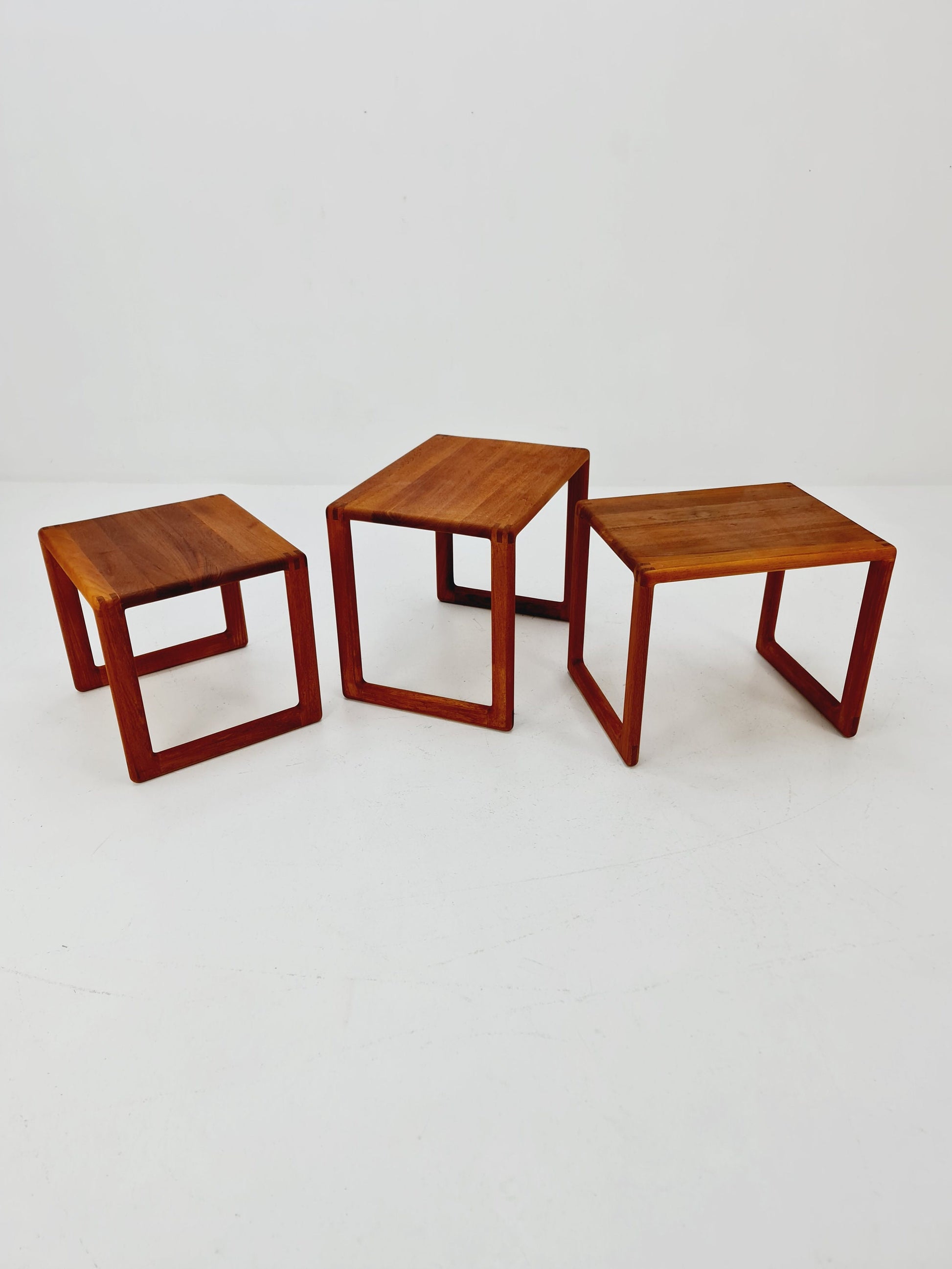 Midcentury danish Solid teak nesting tables/ side tables by Salin Möbler, 1960s
