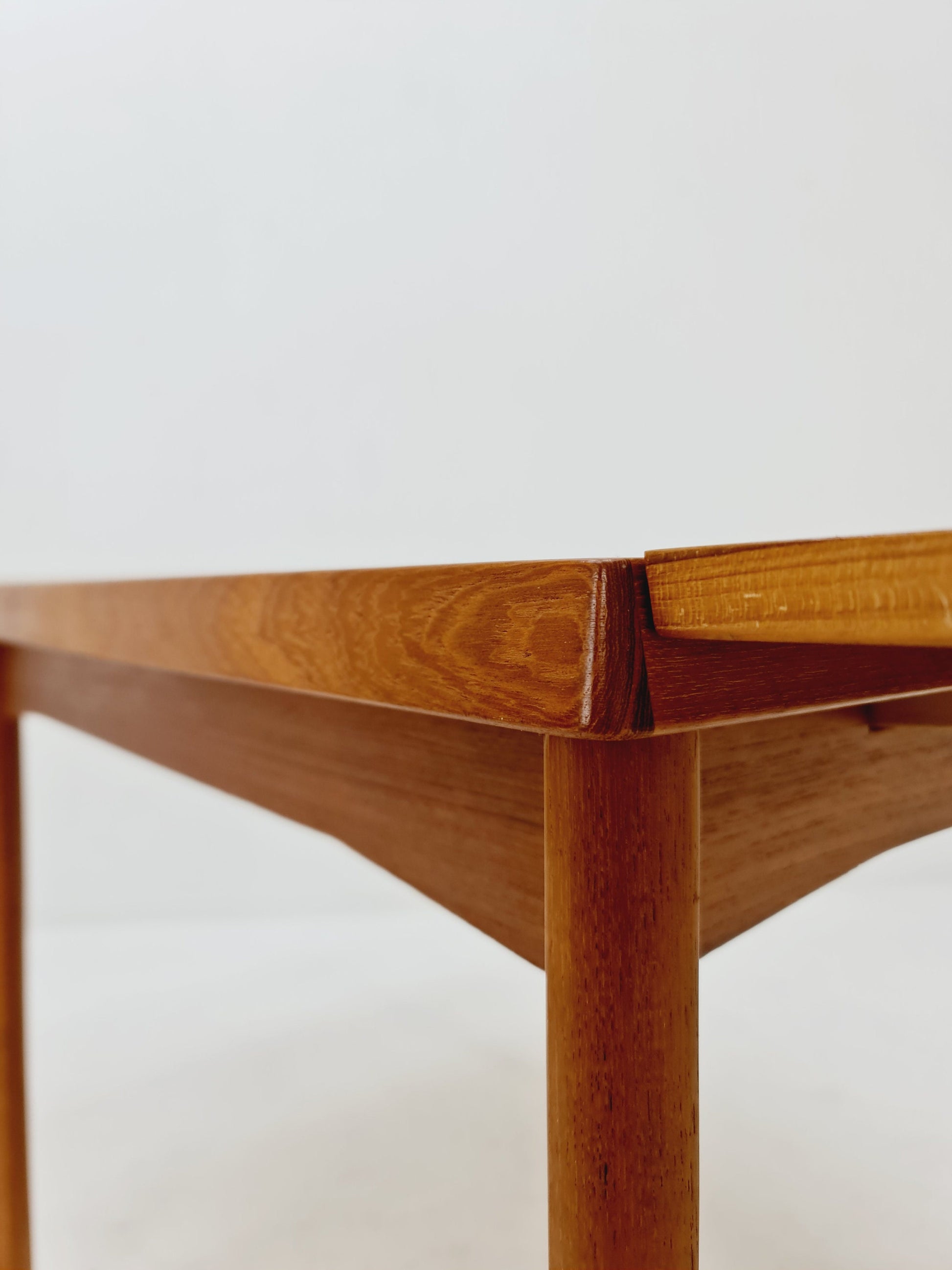 Danish Henning Kjaernulf rectangular teak table with two extension leaves, Denmark 1960s