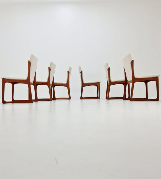 Rare Vintage Danish teak dining charis by Vamdrup Stolefabrik, 1960s, set of 6