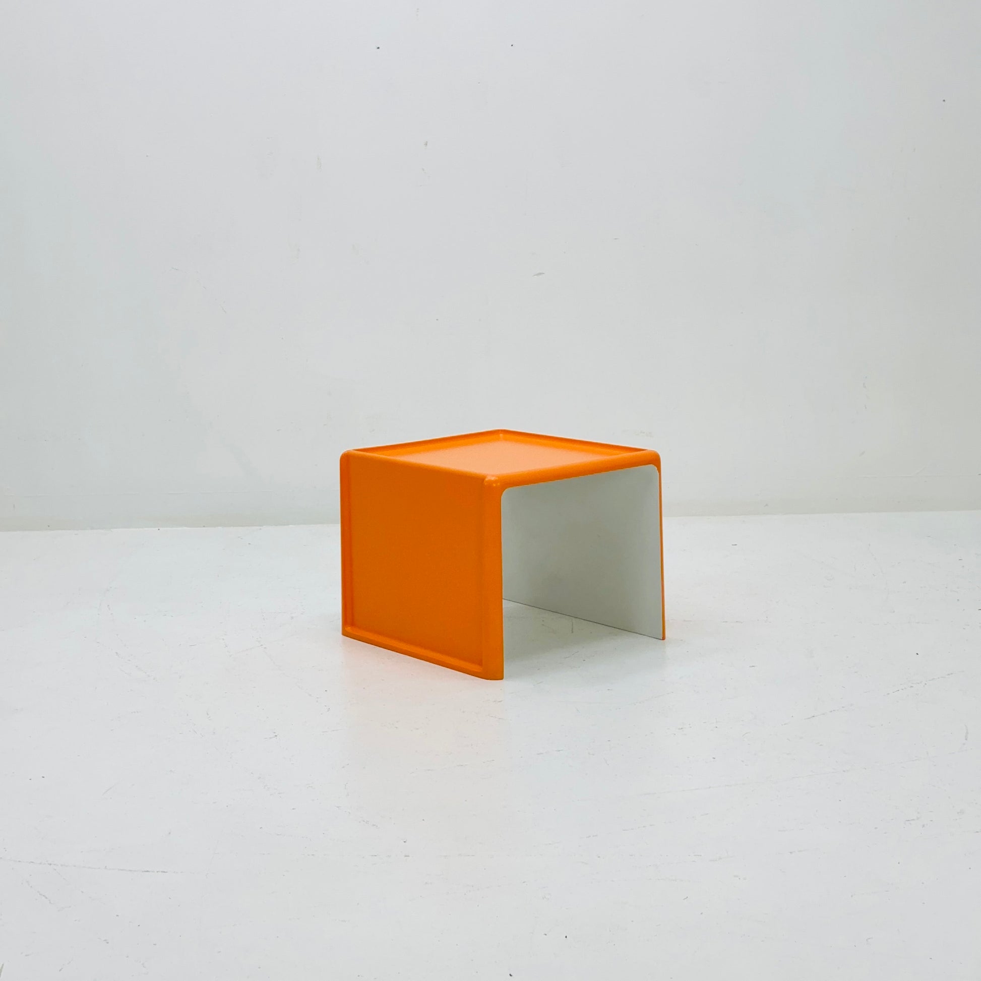 Space age orange white Nesting table by Peter Ghyczy, 1960s
