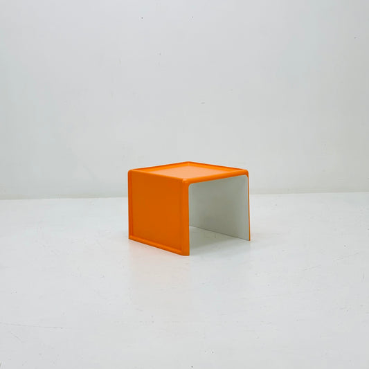 Space age orange white Nesting table by Peter Ghyczy, 1960s
