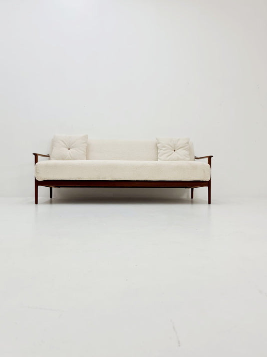Mid-century Rare German teak lounge sofa/ Easy sofa /daybed, 1960s