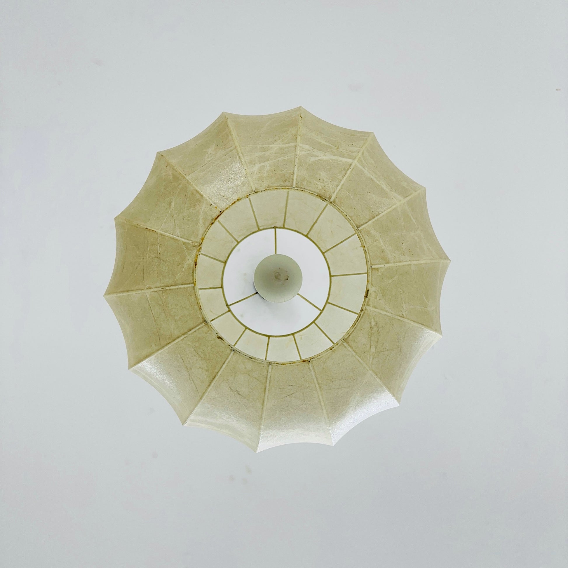 Cocoon Round Italian mid-century cocoon pendant lamp by Achille Castiglioni , 1960s
