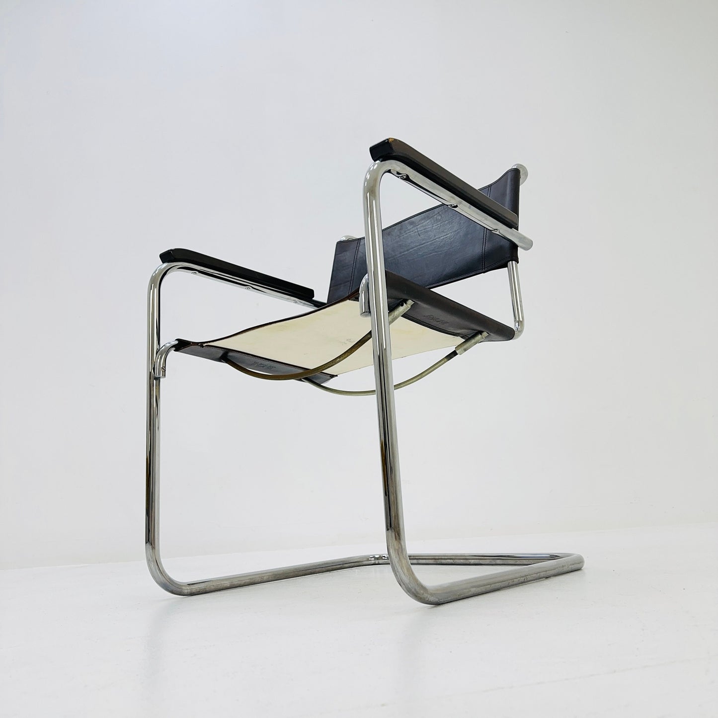 1 of 8 Bauhaus brown leather iconic armchair by mart Stam for Thonet 1980s