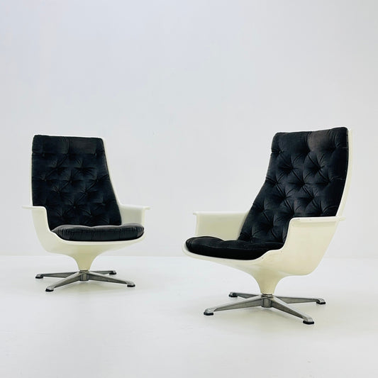 1 of 2 space age lounge chair "Tellas" by Alf Svensson and Yngvar Sandström for Göte-Möbler, Sweden 1970s