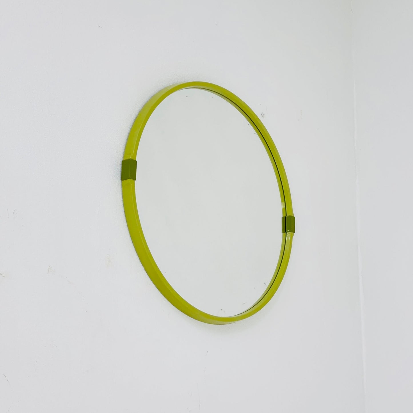 vintage Allibert wall round mirror 1970s