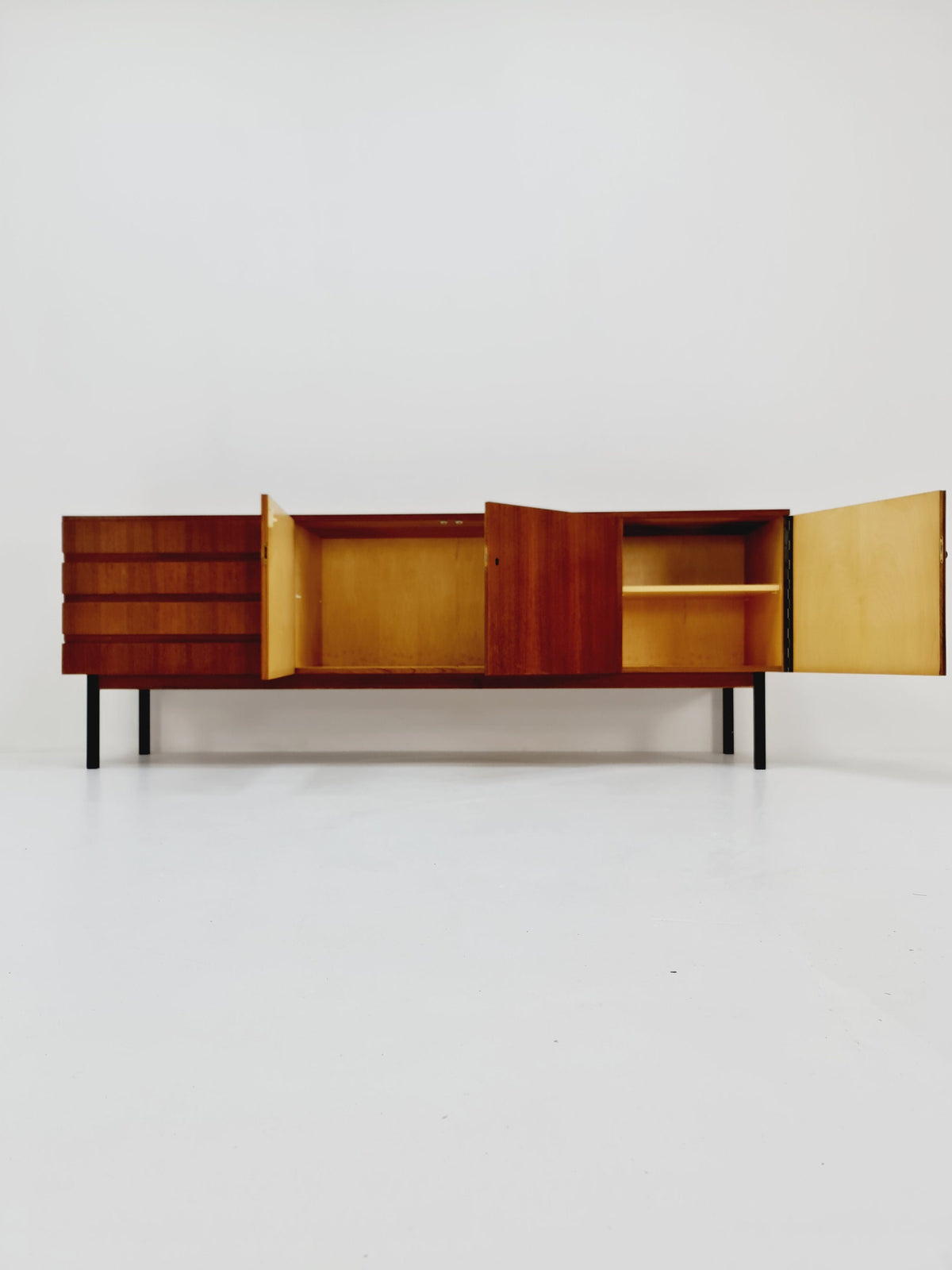 Rare Mid Century Modern Teak German sideboard, 1960s