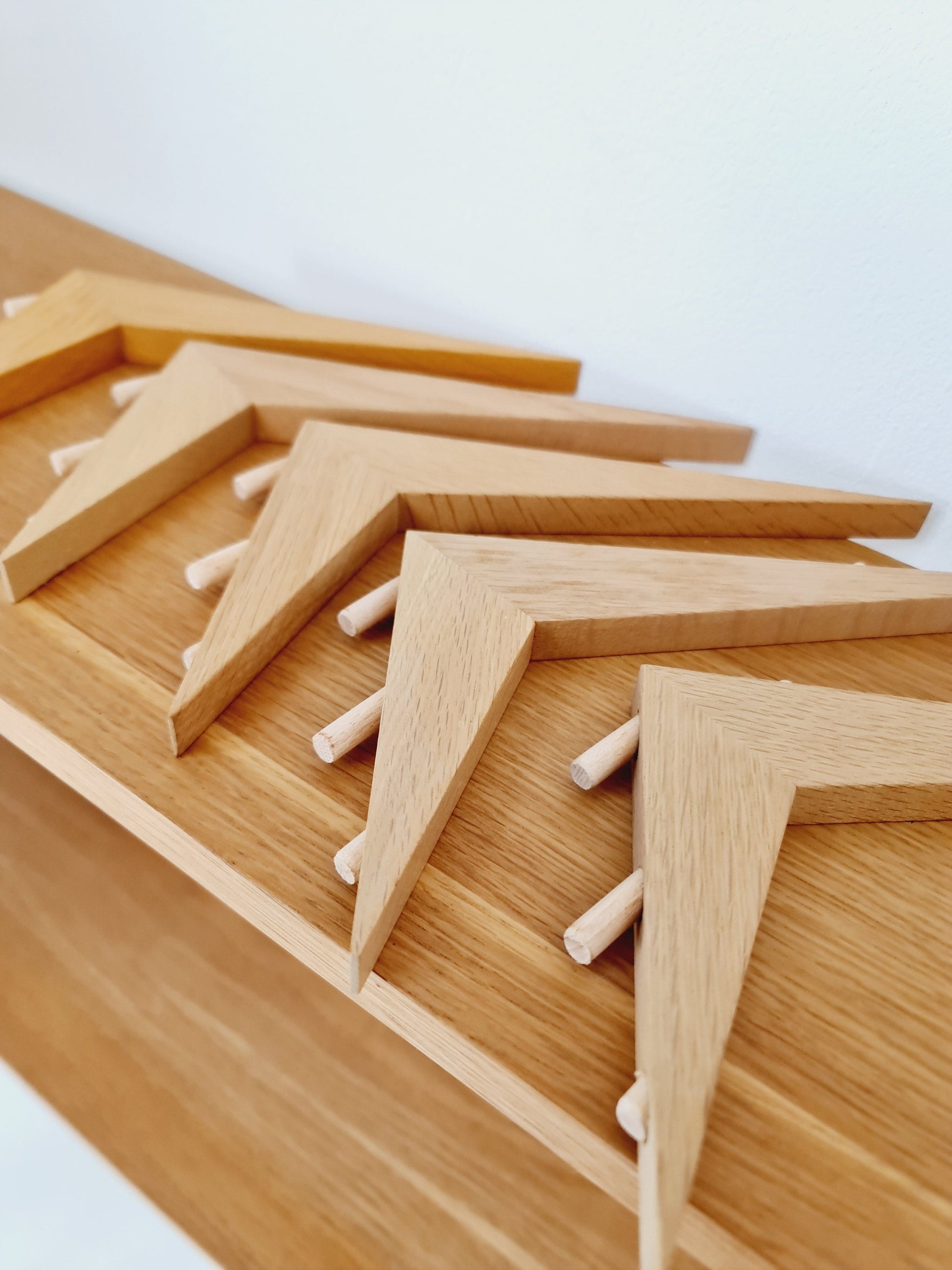 Midcentury Danish Oak Wall-Mounted Shelving Unit, by Poul Cadovius, 1960s