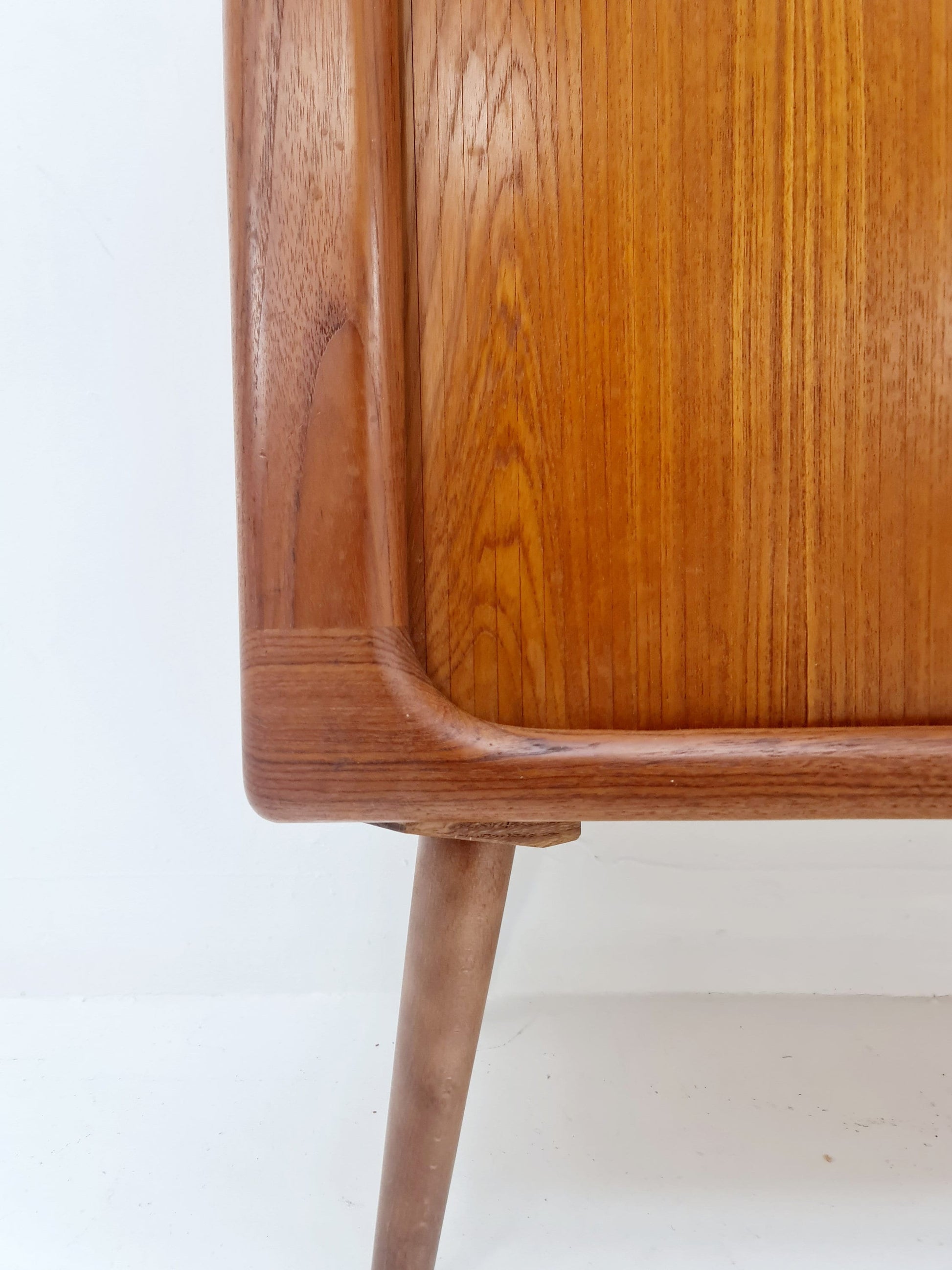 Mid century Solid Danish teak hallway cabinet, shoes cabinet By Dyrlund 1960s