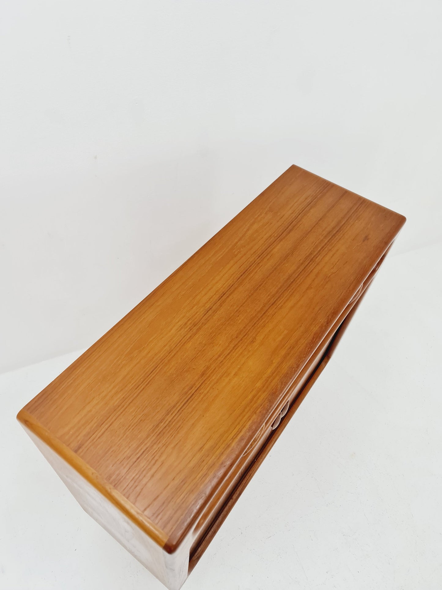 Mid century Solid Danish teak hallway cabinet, shoes cabinet By Dyrlund 1960s