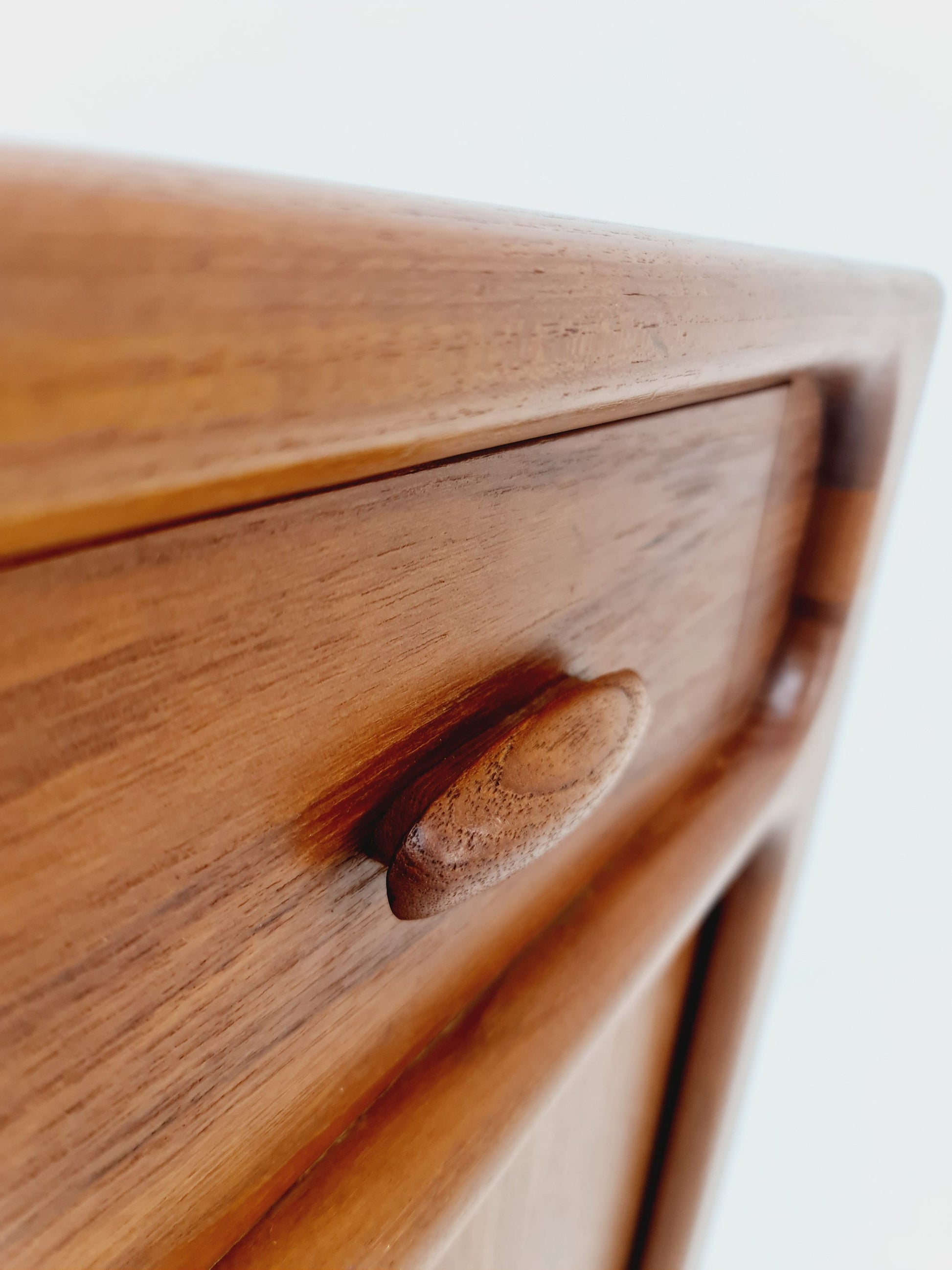 Mid century Solid Danish teak hallway cabinet, shoes cabinet By Dyrlund 1960s