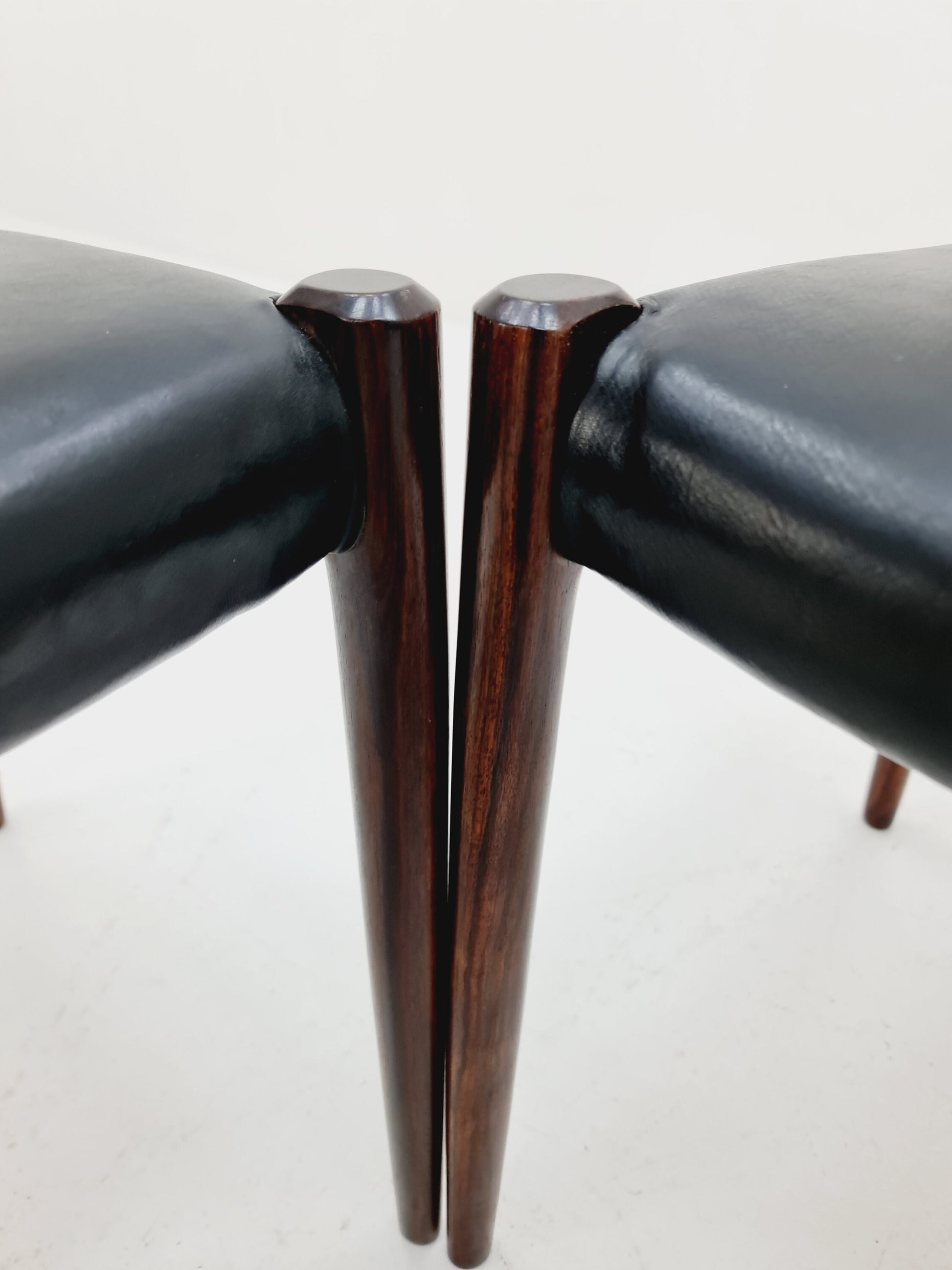 MidCentury Danish Roosewood Dining Chairs Niels O.Moller Model 77 , 1960s, set of 4