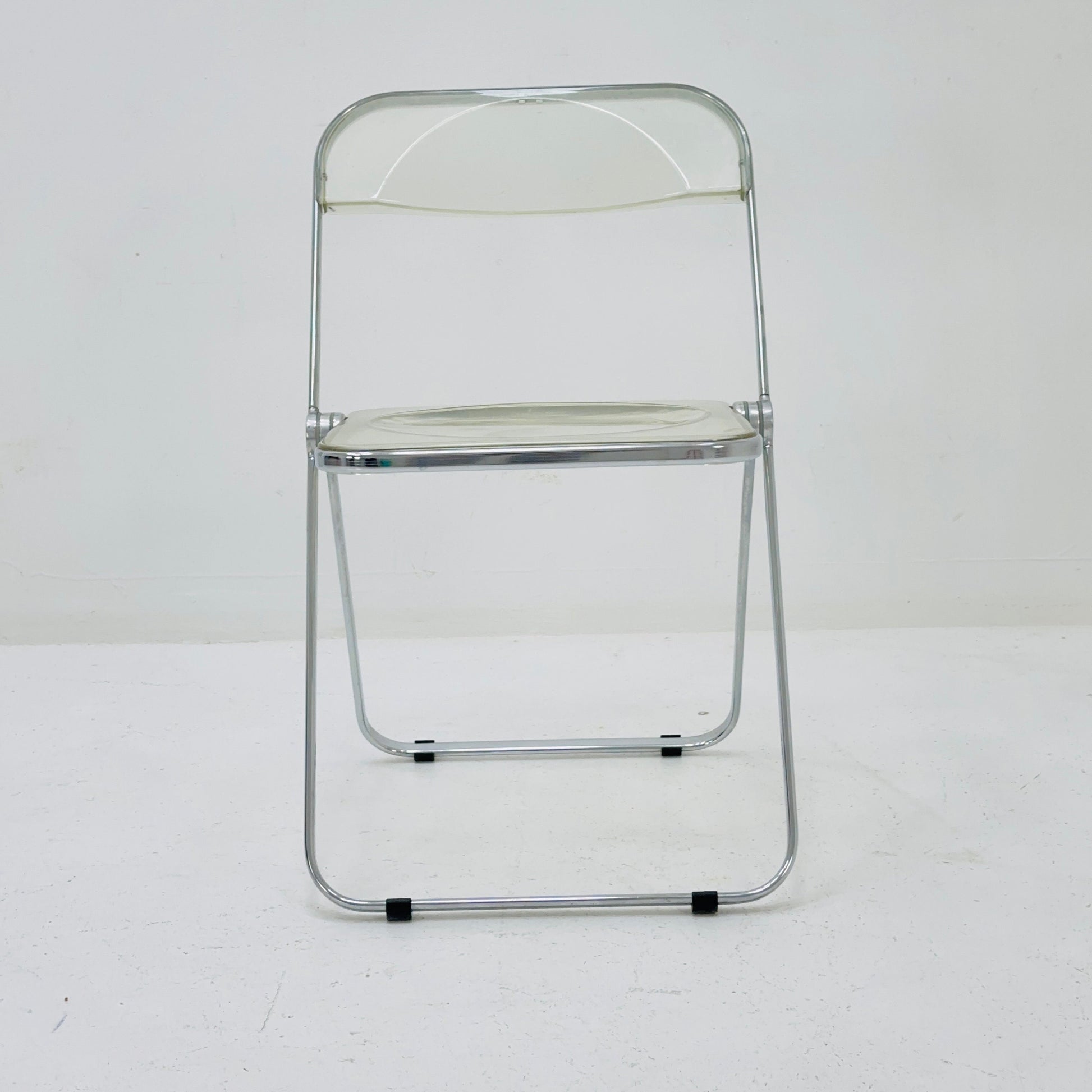 Set of 2 Italian Plia Folding Chairs by Giancarlo Piretti for Castelli, 1970s