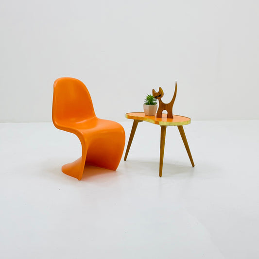Space age set of Junior Kids Chair by Verner Panton for Vitra, 2006 with flower table -set 1970s