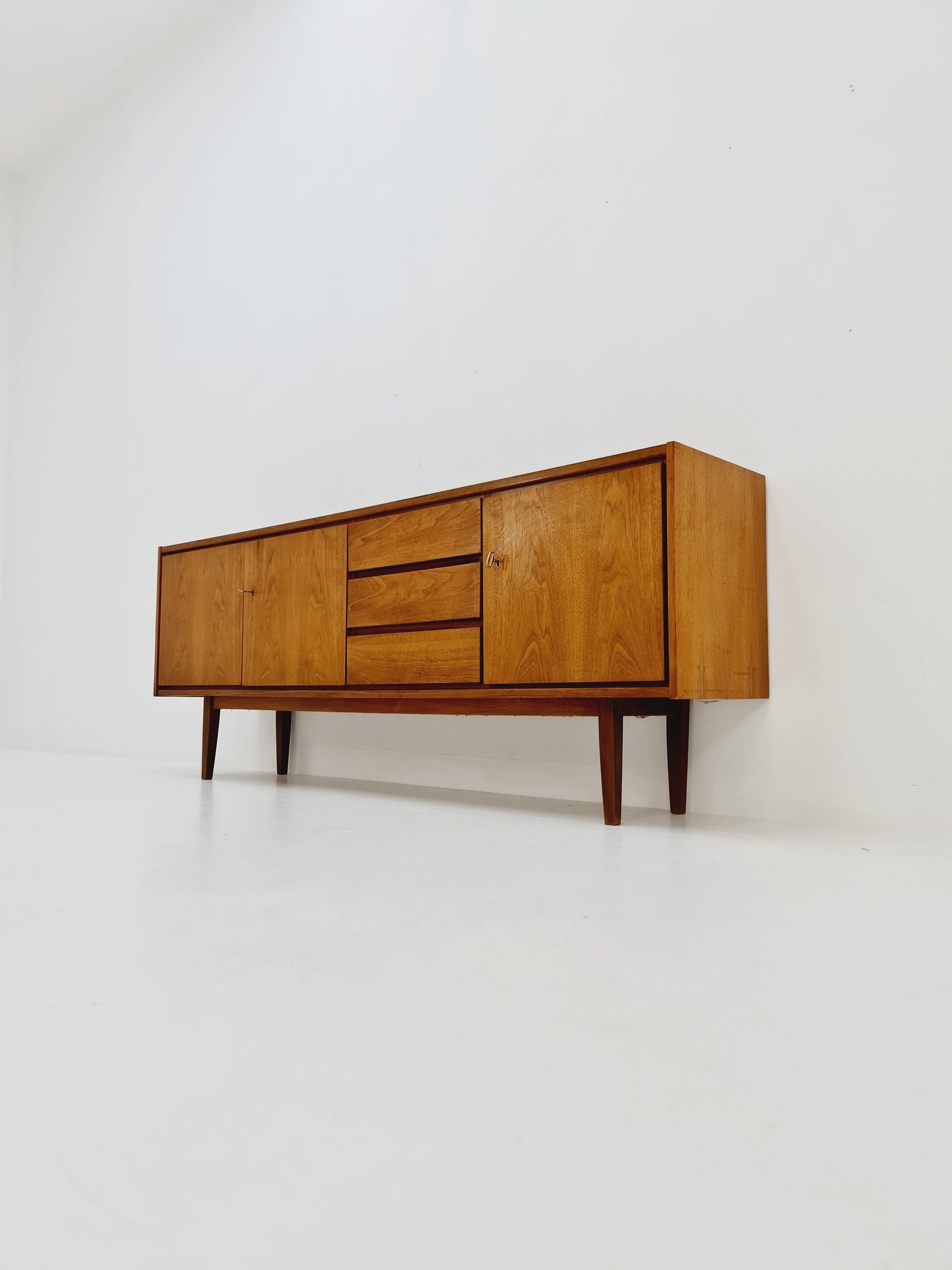 Mid Century Modern German walnut Sideboard, 1960s