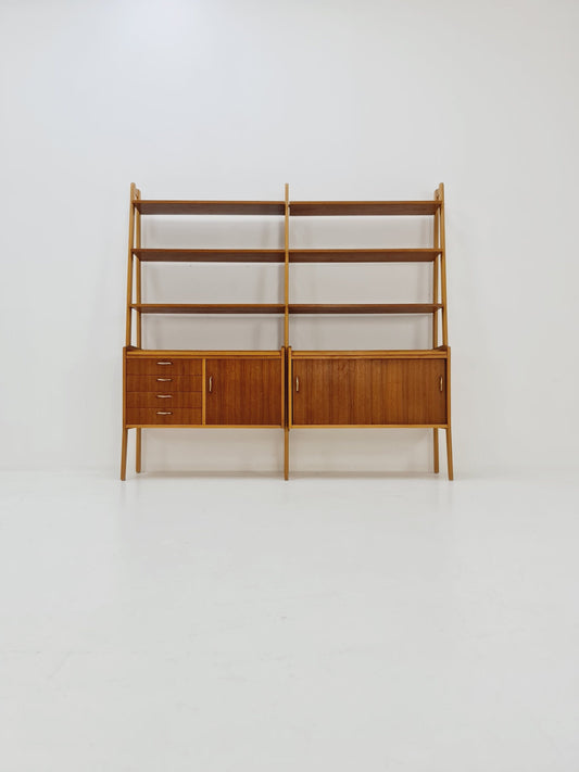 Scandinavian Desk bokshelf bookcase teak by Bengt Ruda for Nordiska kompaniet, 1960s